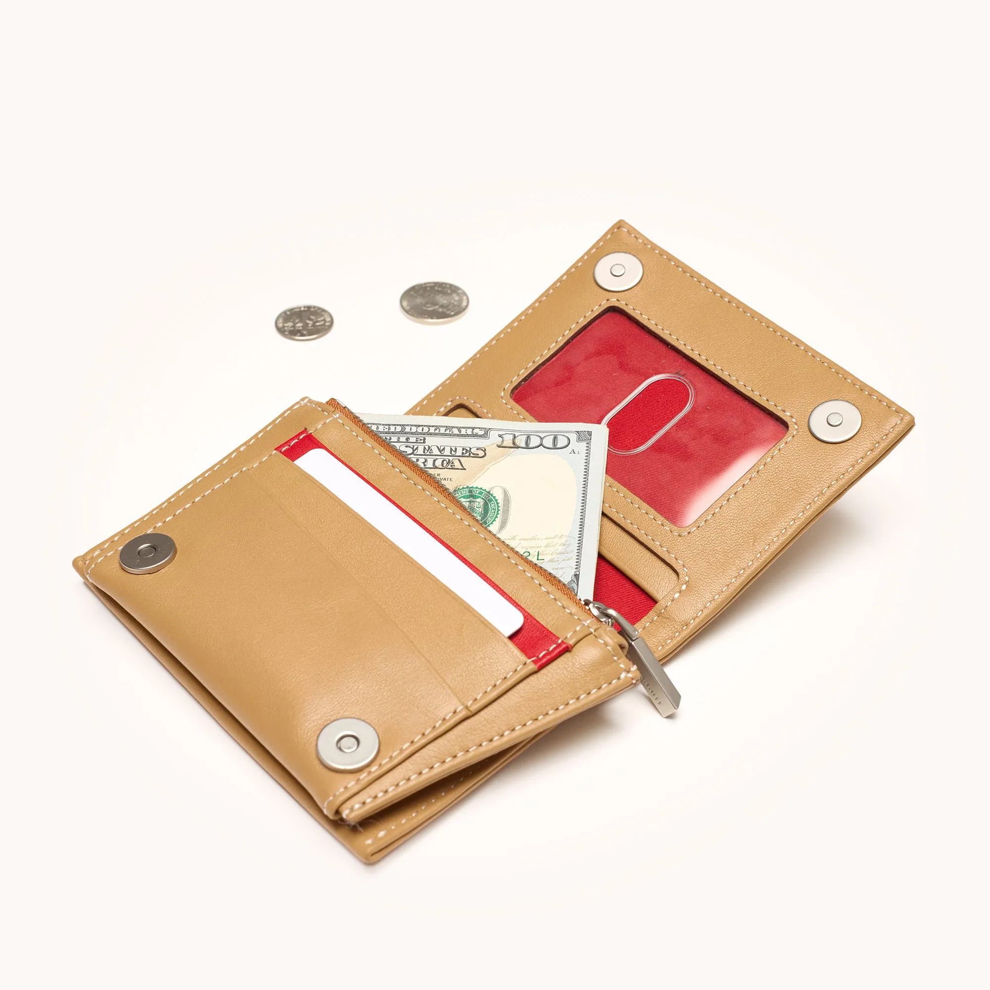 Allen Wallet | Oak Edge/Brushed Silver