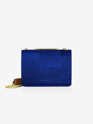 Alpha Handcrafted Cork Vegan Crossbody Bag | Navy