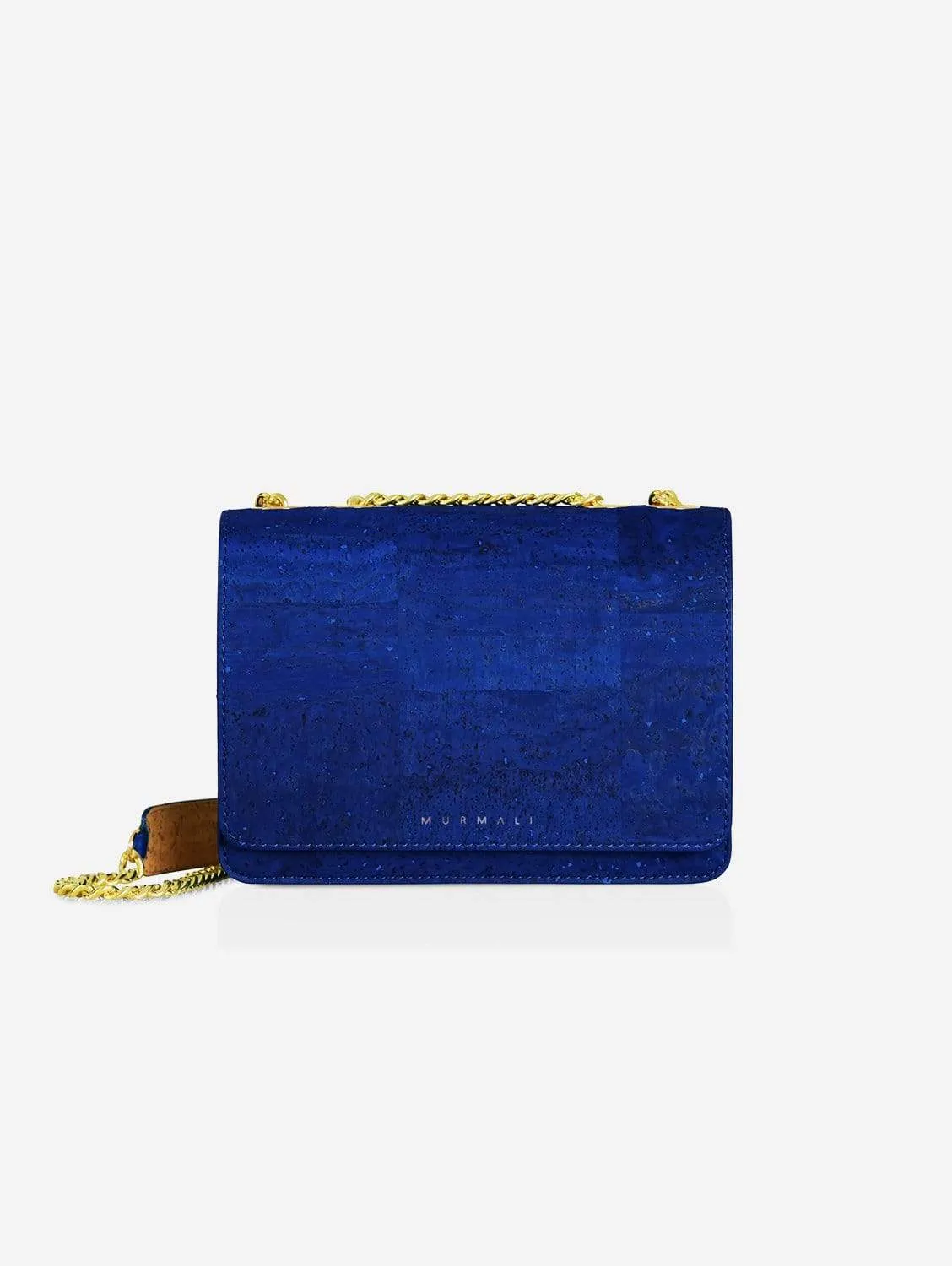 Alpha Handcrafted Cork Vegan Crossbody Bag | Navy