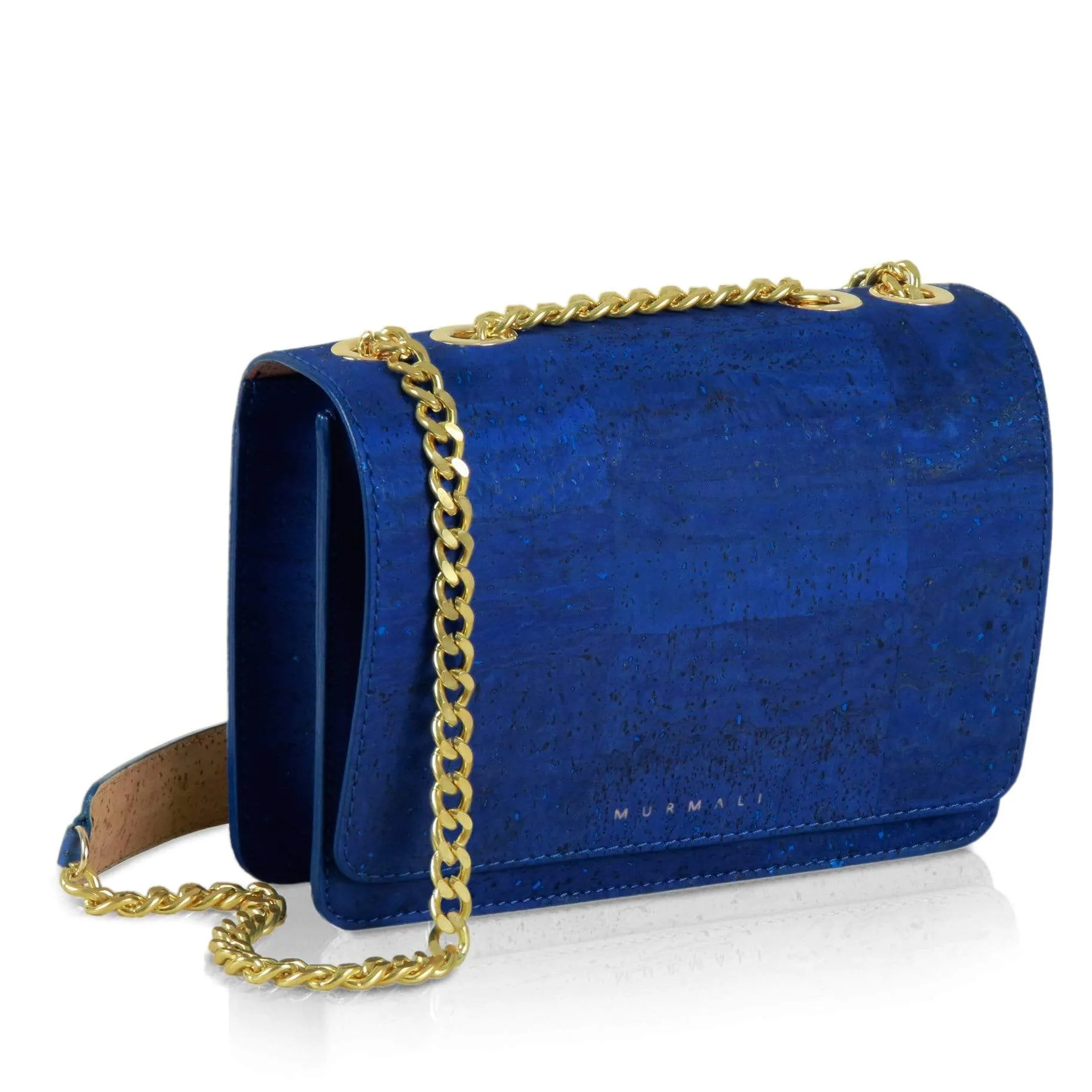 Alpha Handcrafted Cork Vegan Crossbody Bag | Navy
