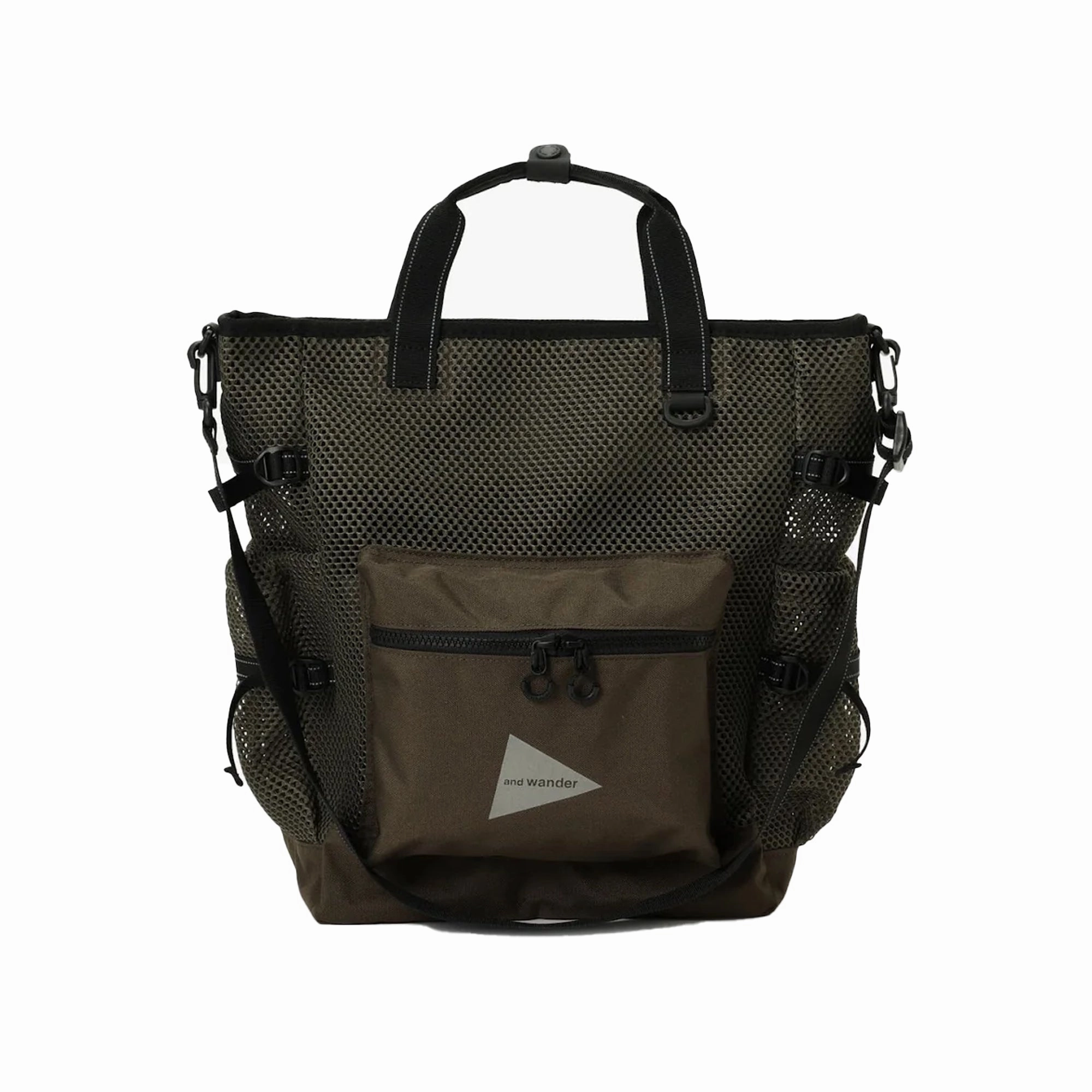 and Wander 3D Mesh 2-Way Tote Bag Khaki
