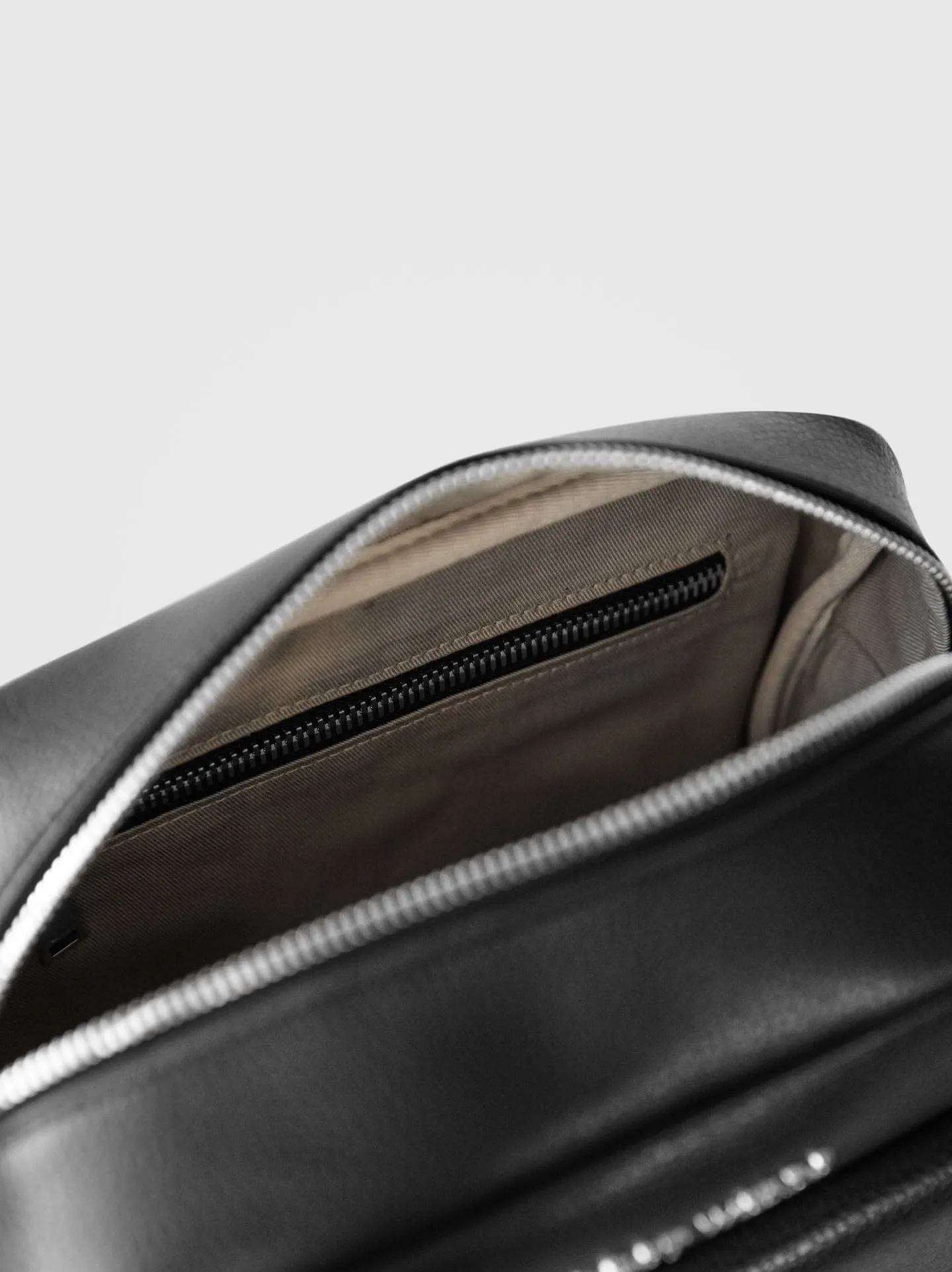 Aspen MIRUM® Leather Vegan Crossbody Bag | Black & Silver