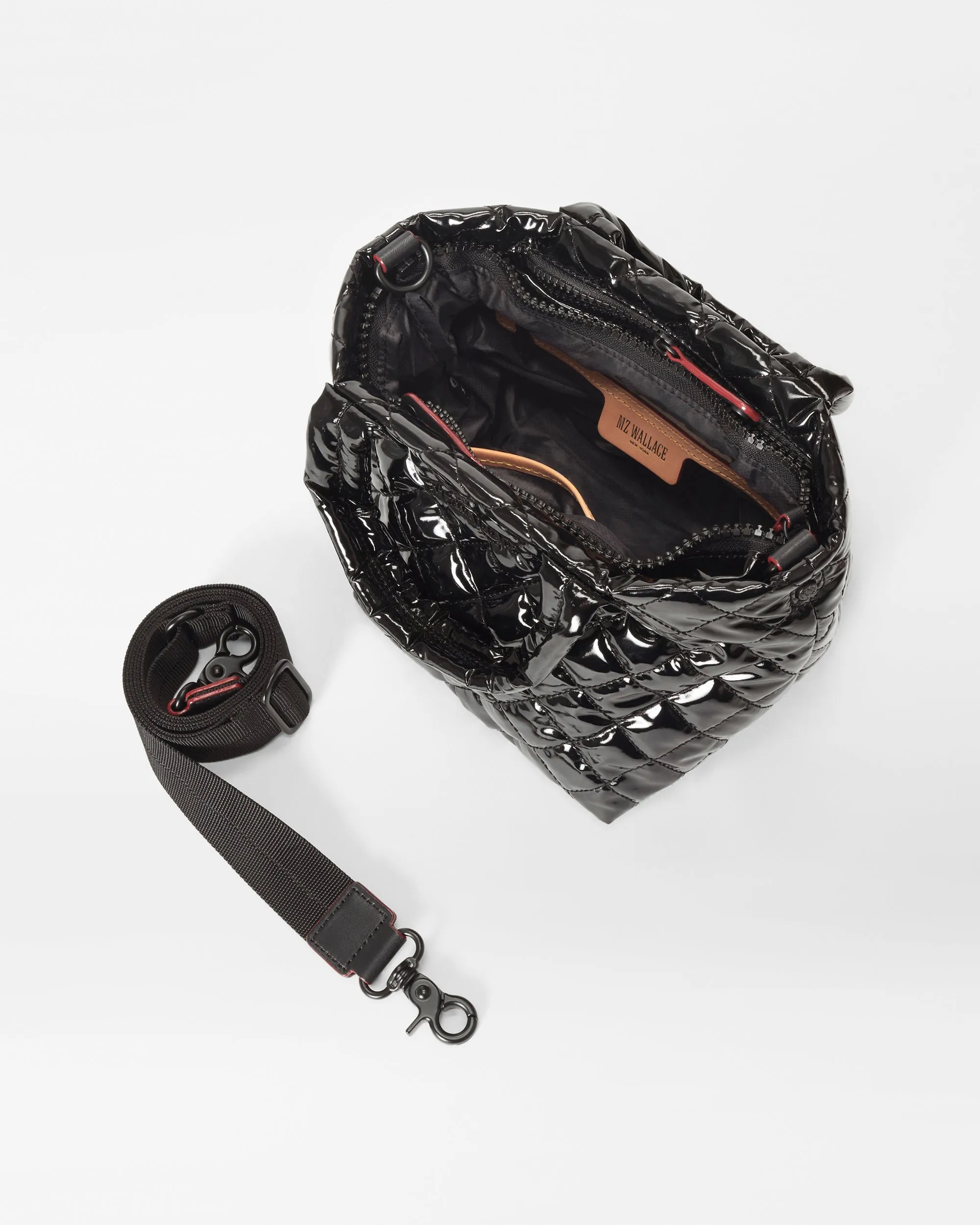 Black Lacquer Micro Metro Tote Deluxe