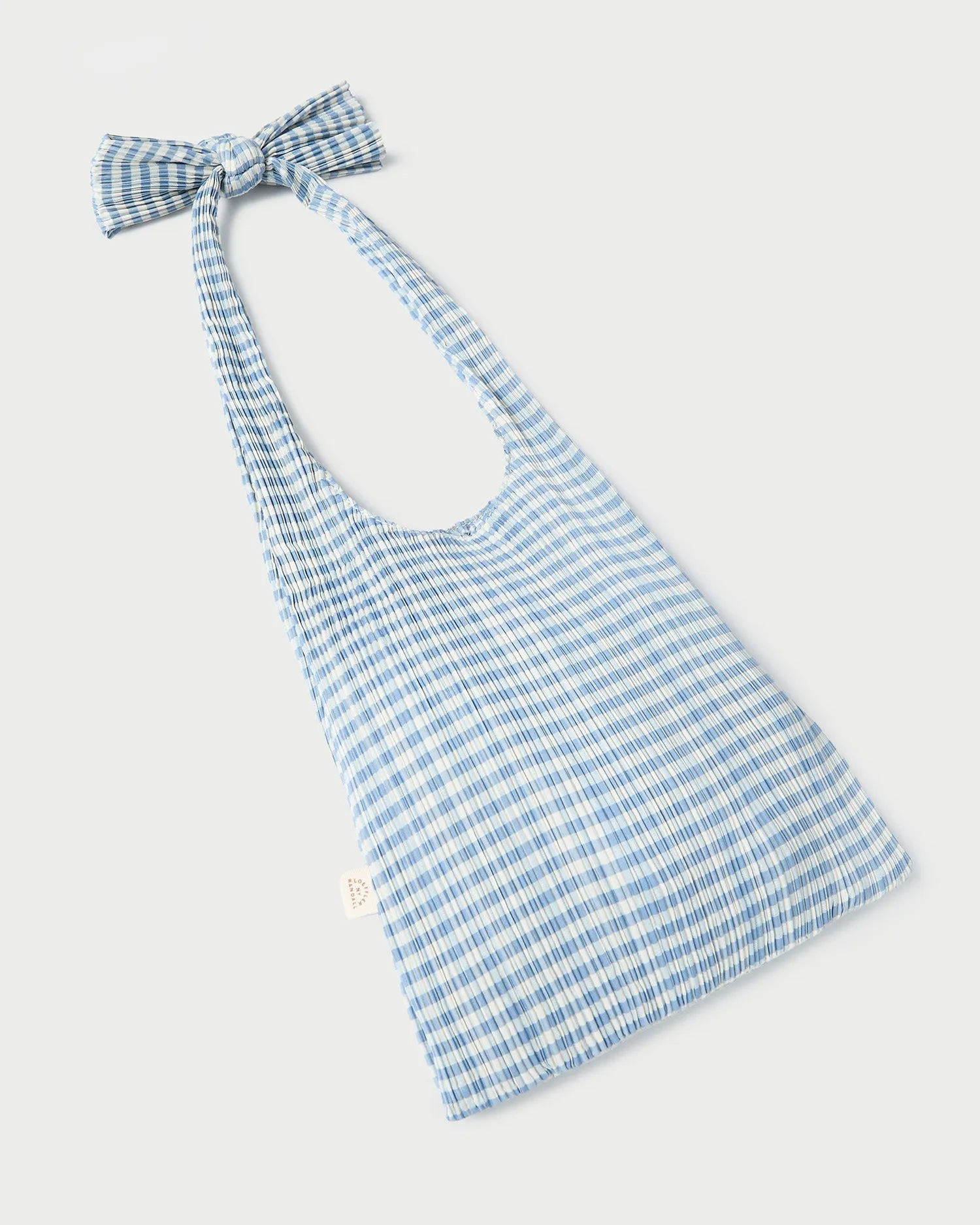Bobby Blue Gingham Pleated Tote