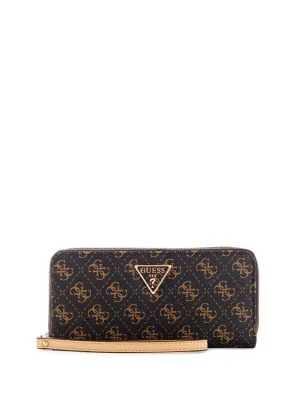 Brown Logo Laurel Large Wallet