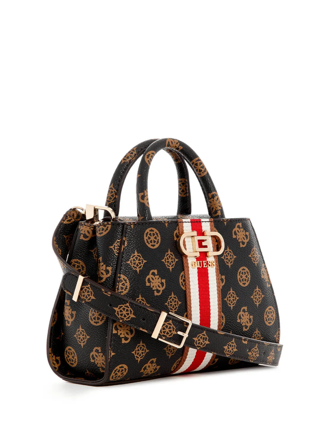 Brown Logo Nelka Satchel Bag