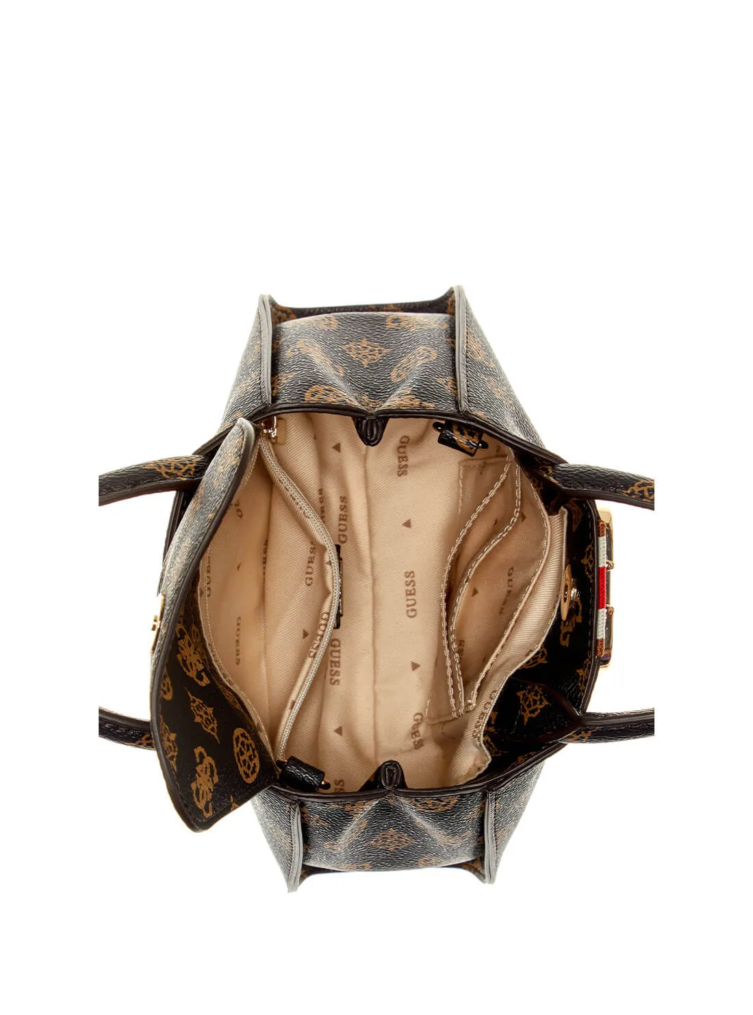 Brown Logo Nelka Satchel Bag