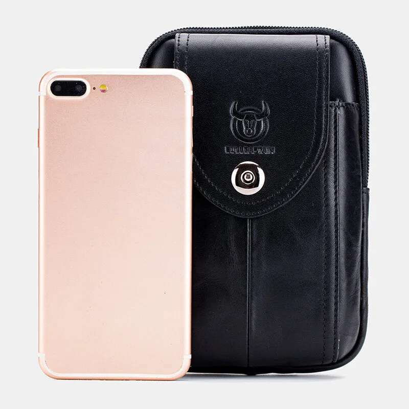 Brown Phone Cover Waist Bag Leather Black Waist Bag Business Bag For Men