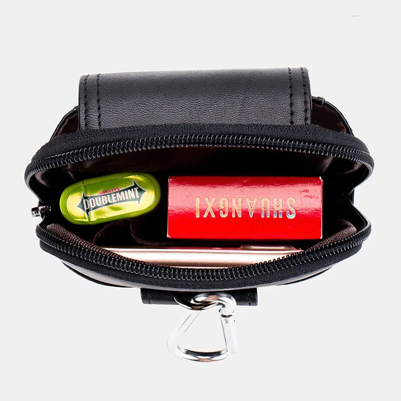 Brown Phone Cover Waist Bag Leather Black Waist Bag Business Bag For Men
