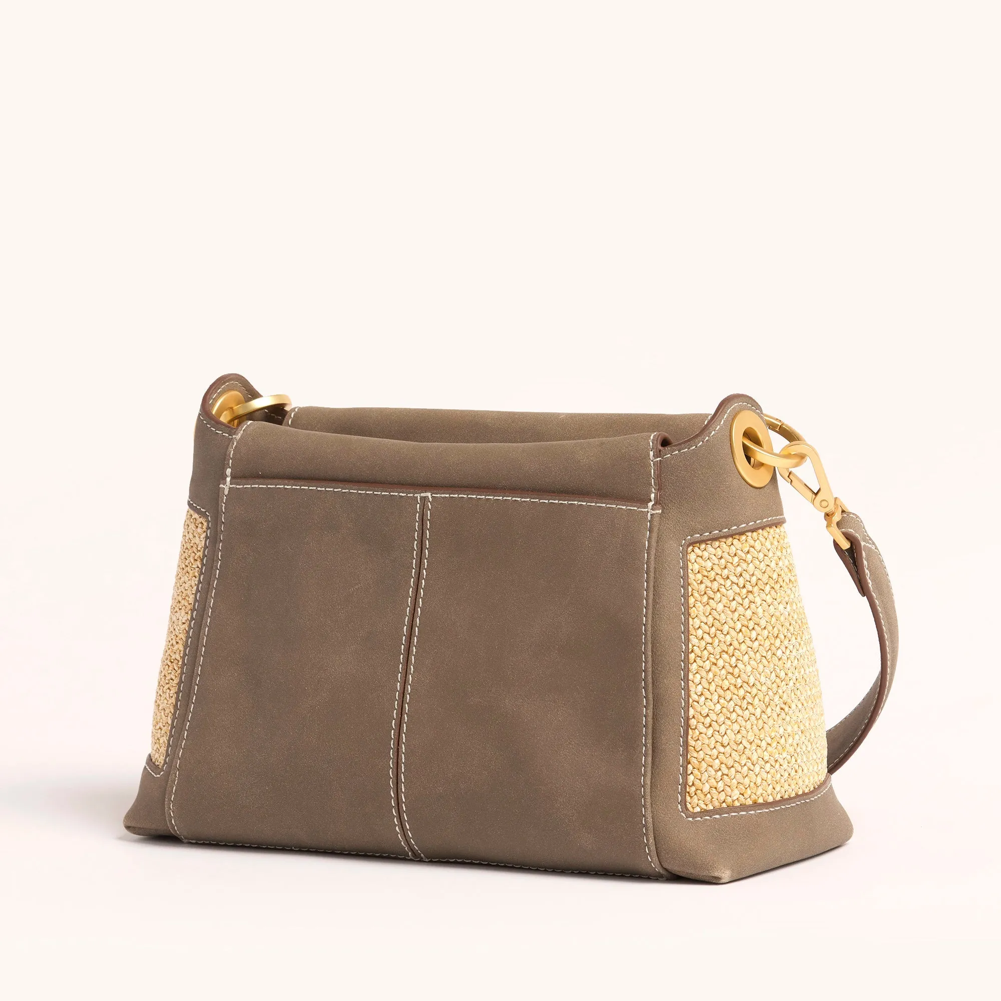 Bryant | Pewter Raffia/Brushed Gold | Med
