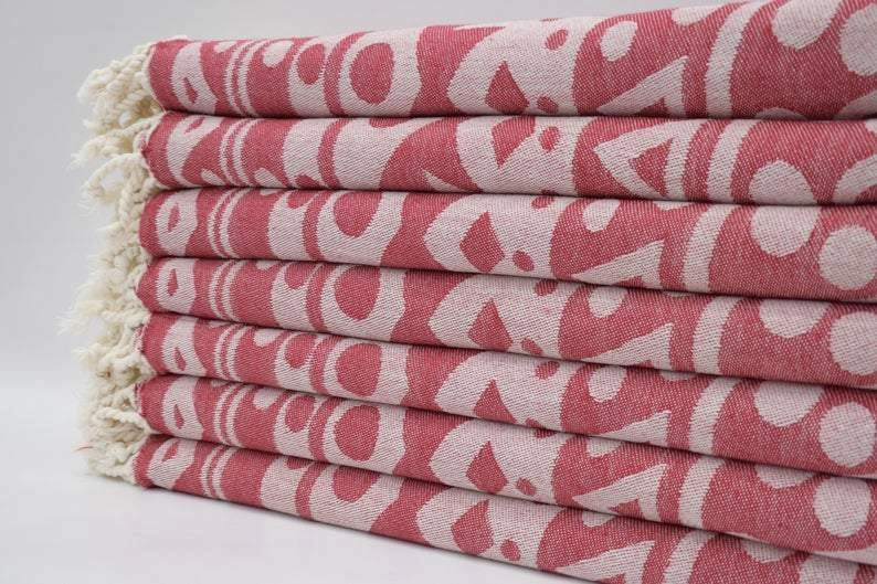 Burgundy Mandala 100% Cotton Towel