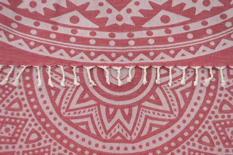 Burgundy Mandala 100% Cotton Towel