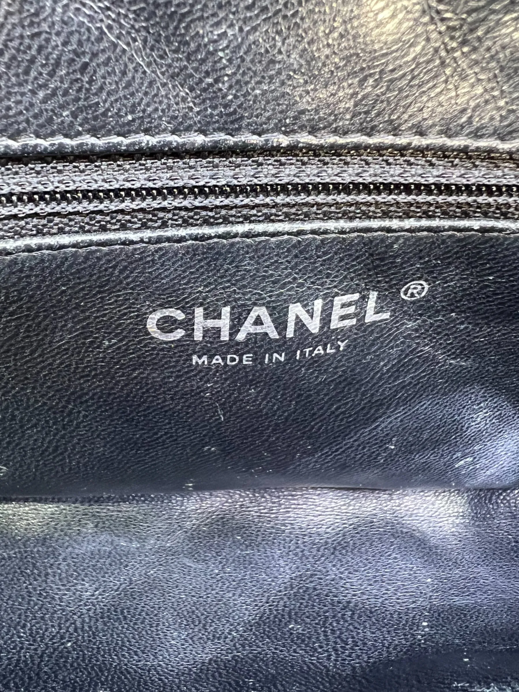 Chanel Black Lambskin Leather Quilted Clutch