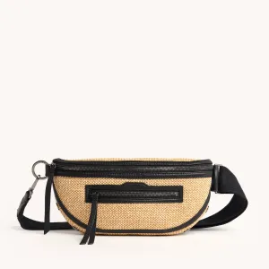 Charles Crossbody | Chaparral Raffia/Gunmetal | Med