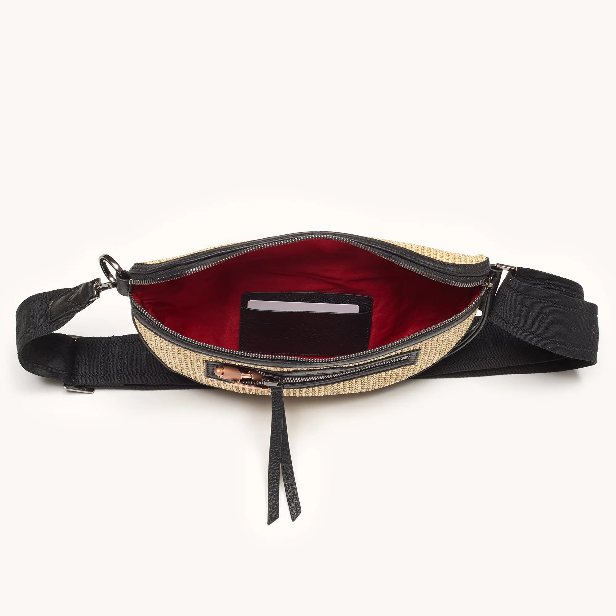 Charles Crossbody | Chaparral Raffia/Gunmetal | Med