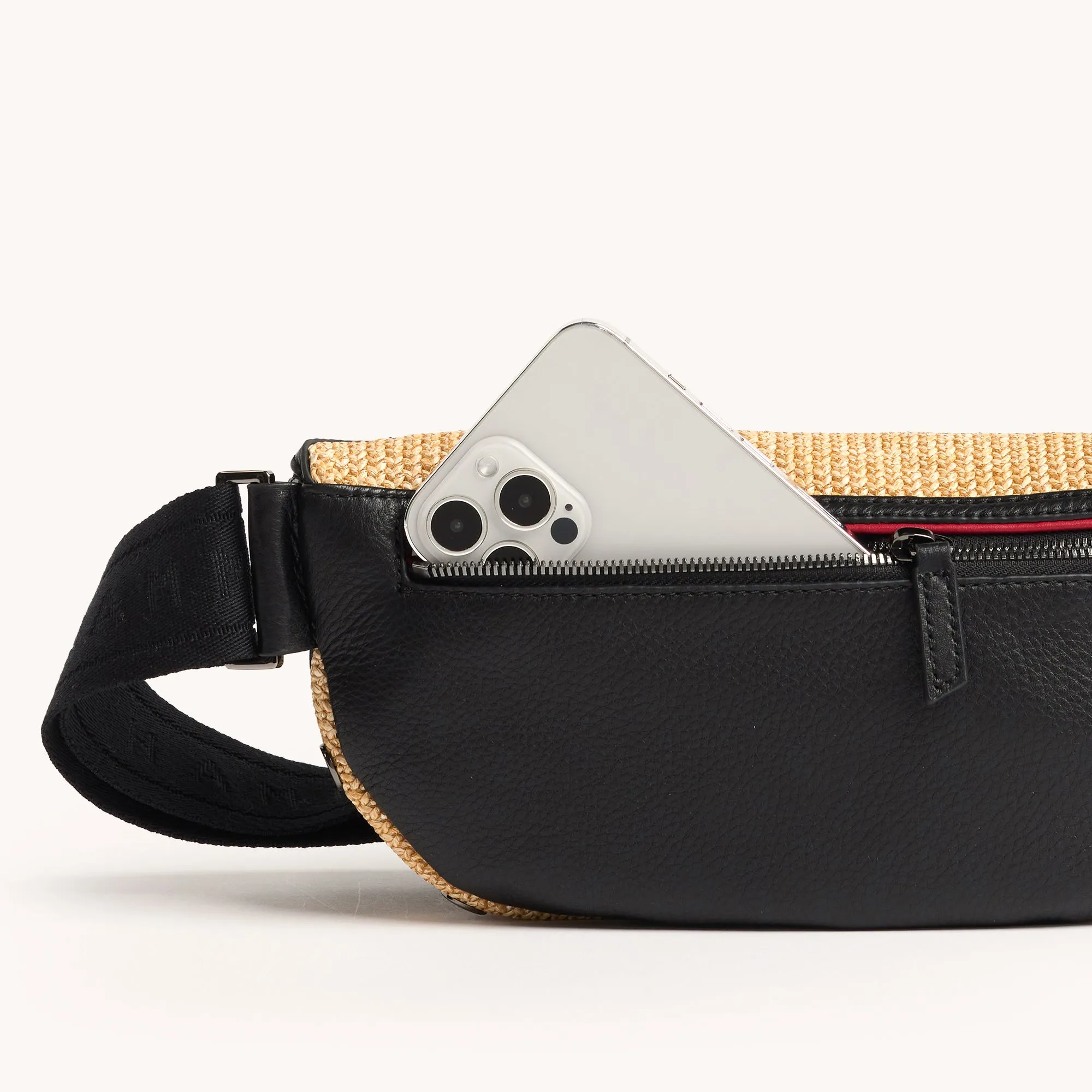 Charles Crossbody | Chaparral Raffia/Gunmetal | Med