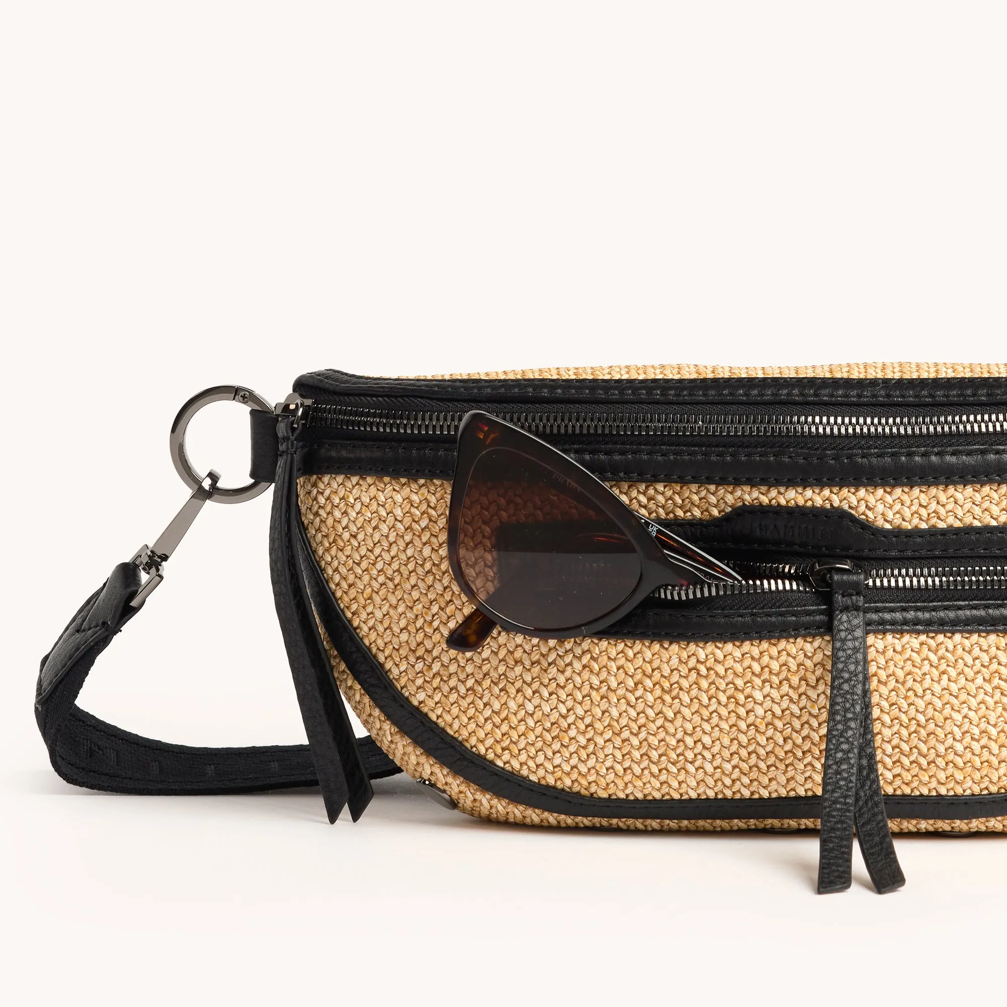 Charles Crossbody | Chaparral Raffia/Gunmetal | Med