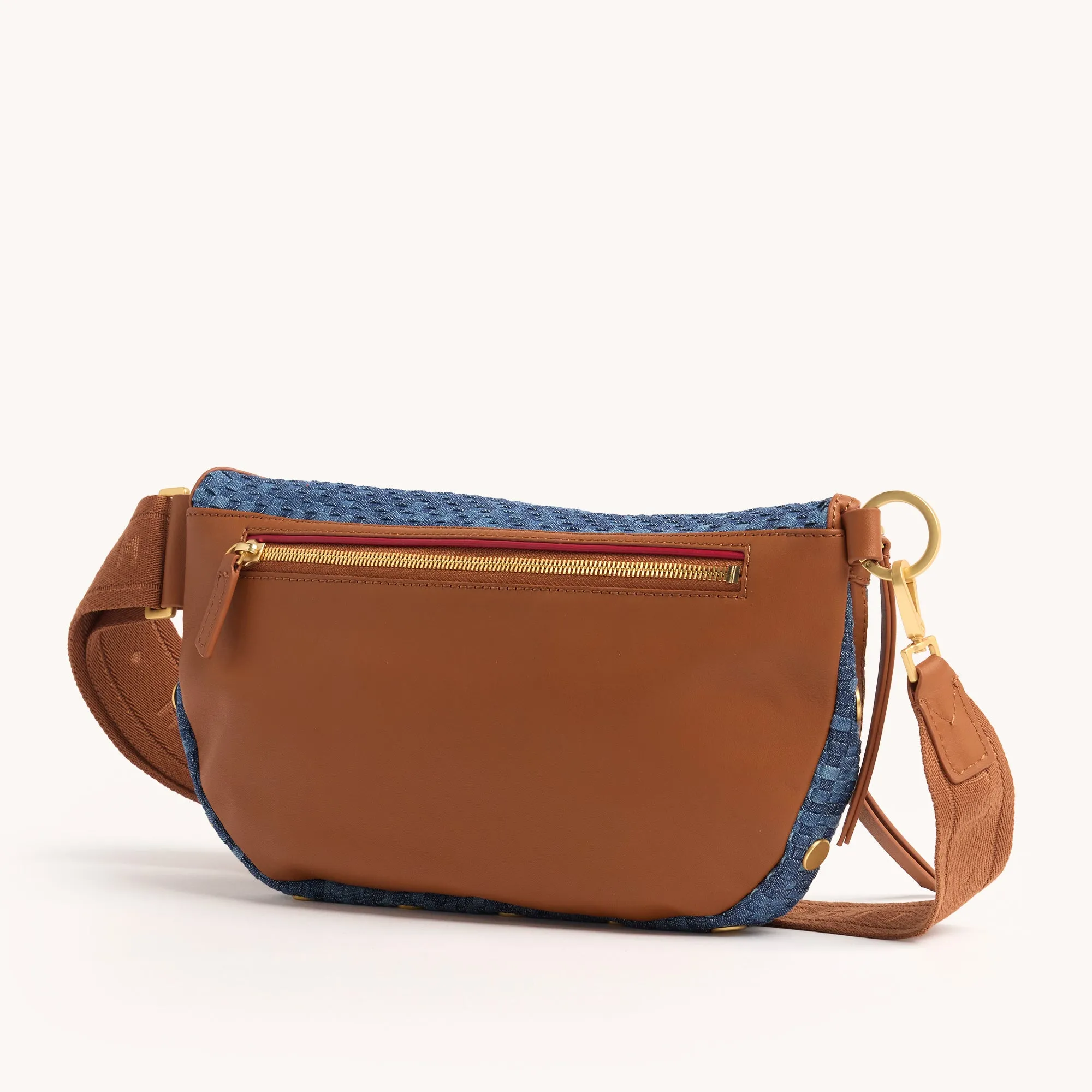 Charles Crossbody | Mosaic Denim/Brushed Gold | Lrg