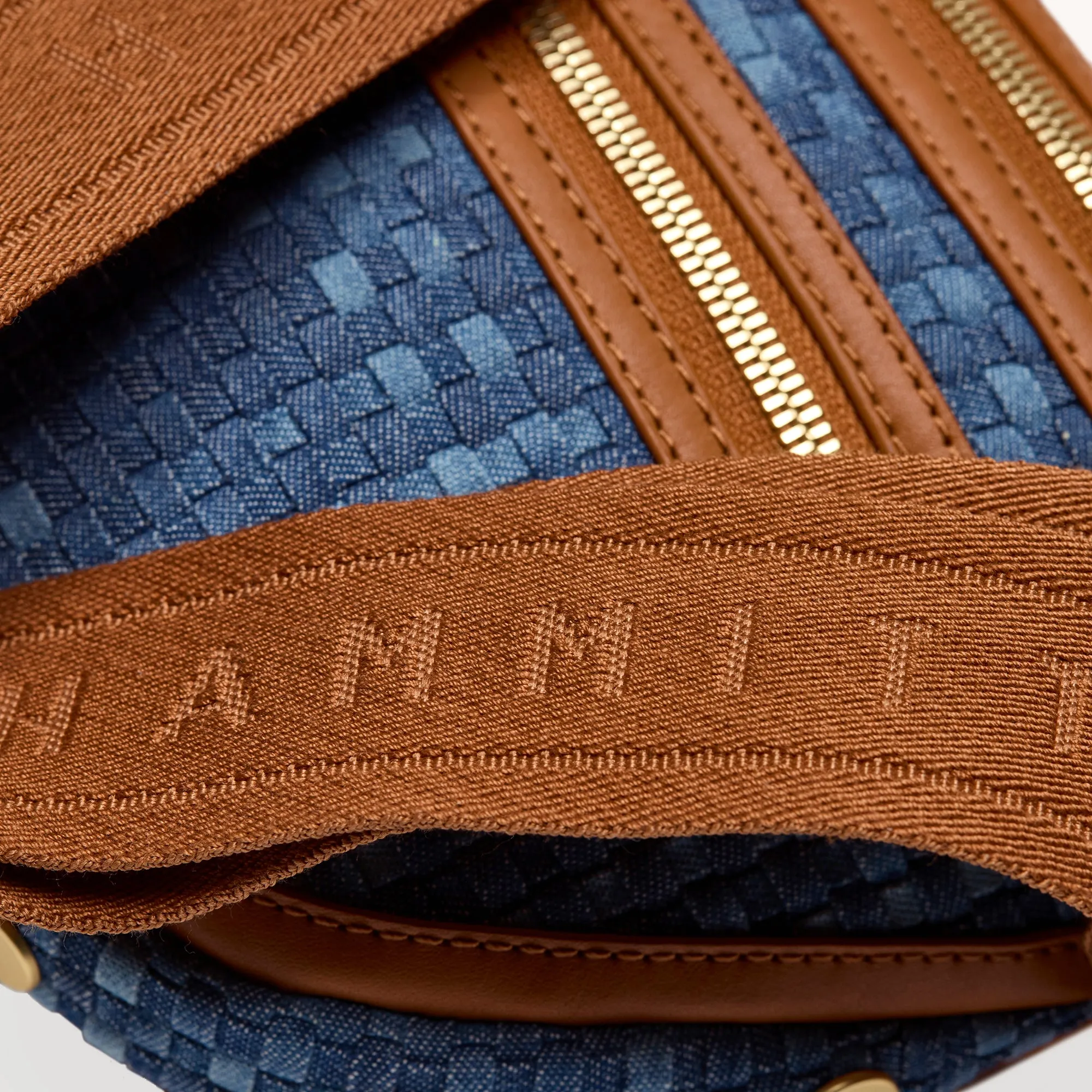 Charles Crossbody | Mosaic Denim/Brushed Gold | Lrg
