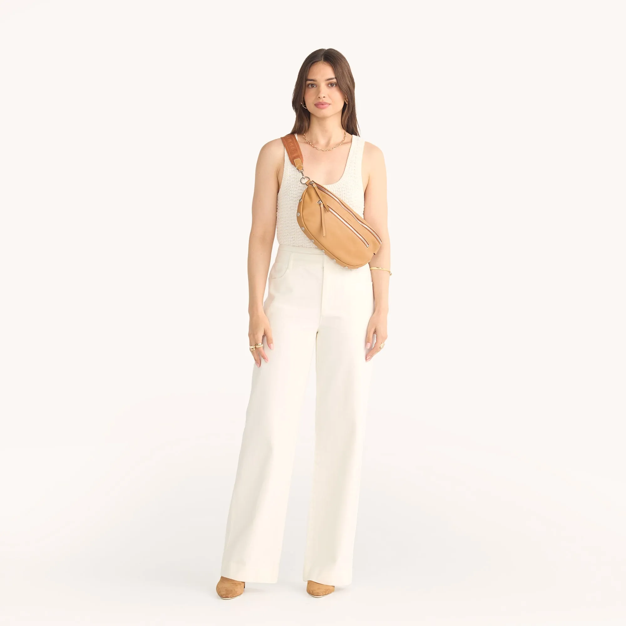 Charles Crossbody | Oak Edge/Brushed Silver | Lrg