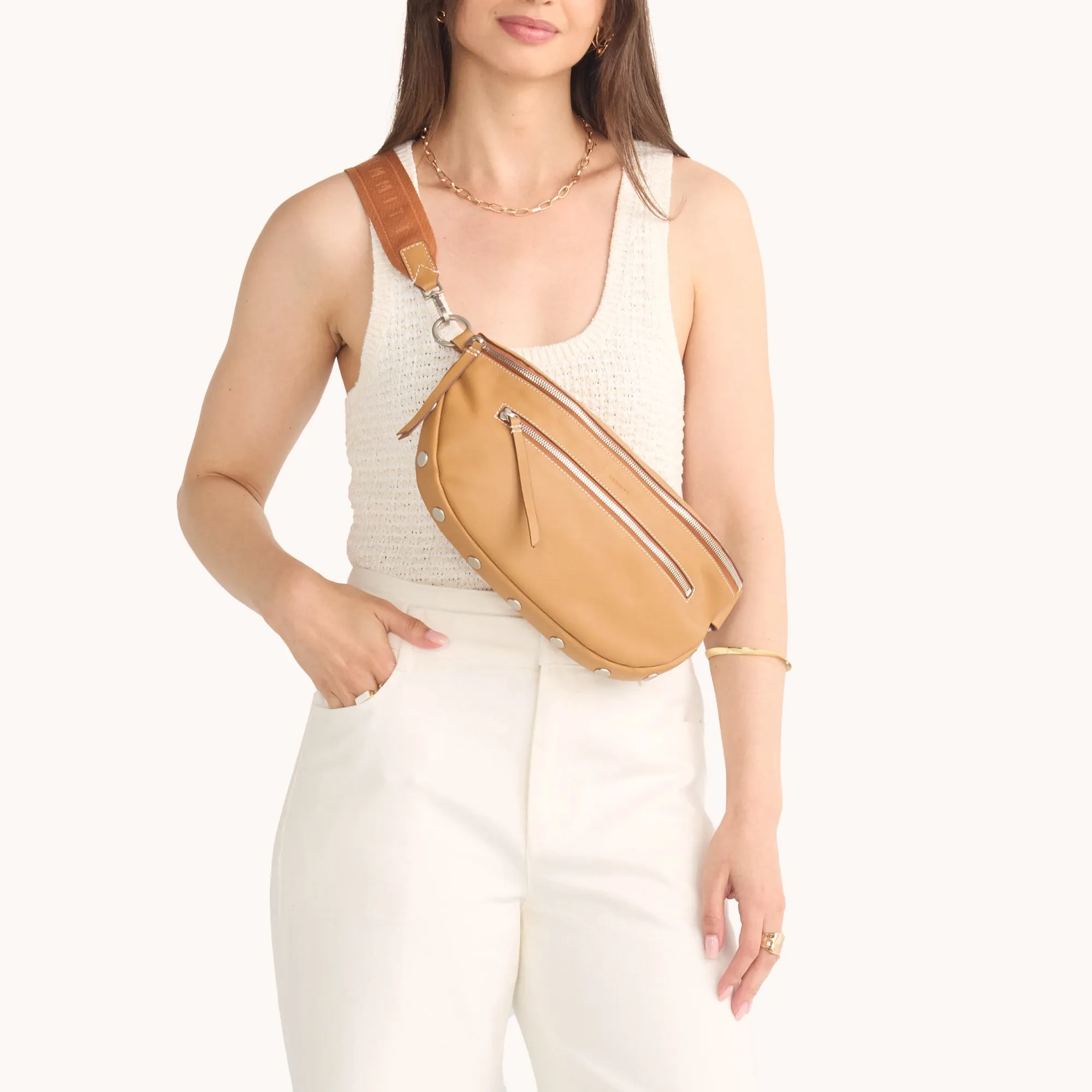 Charles Crossbody | Oak Edge/Brushed Silver | Lrg