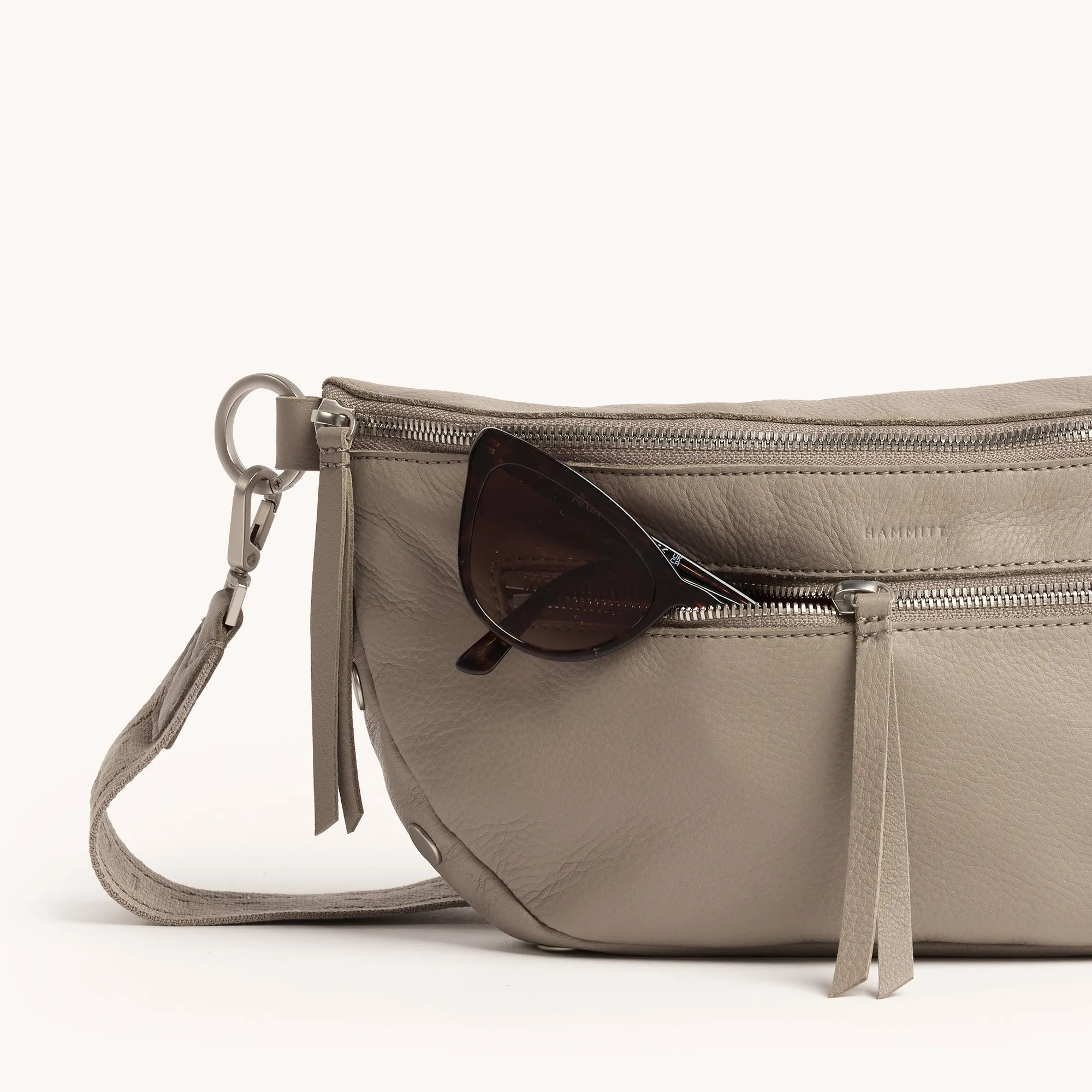 Charles Crossbody | Pewter Pebble/Brushed Silver | Lrg