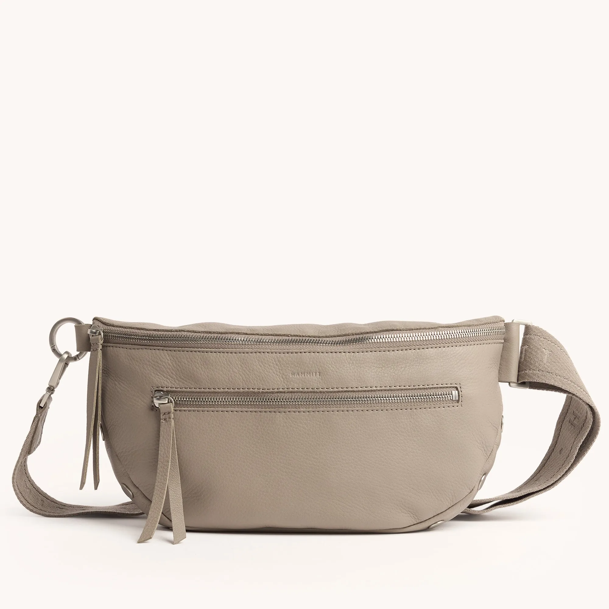 Charles Crossbody | Pewter Pebble/Brushed Silver | Lrg