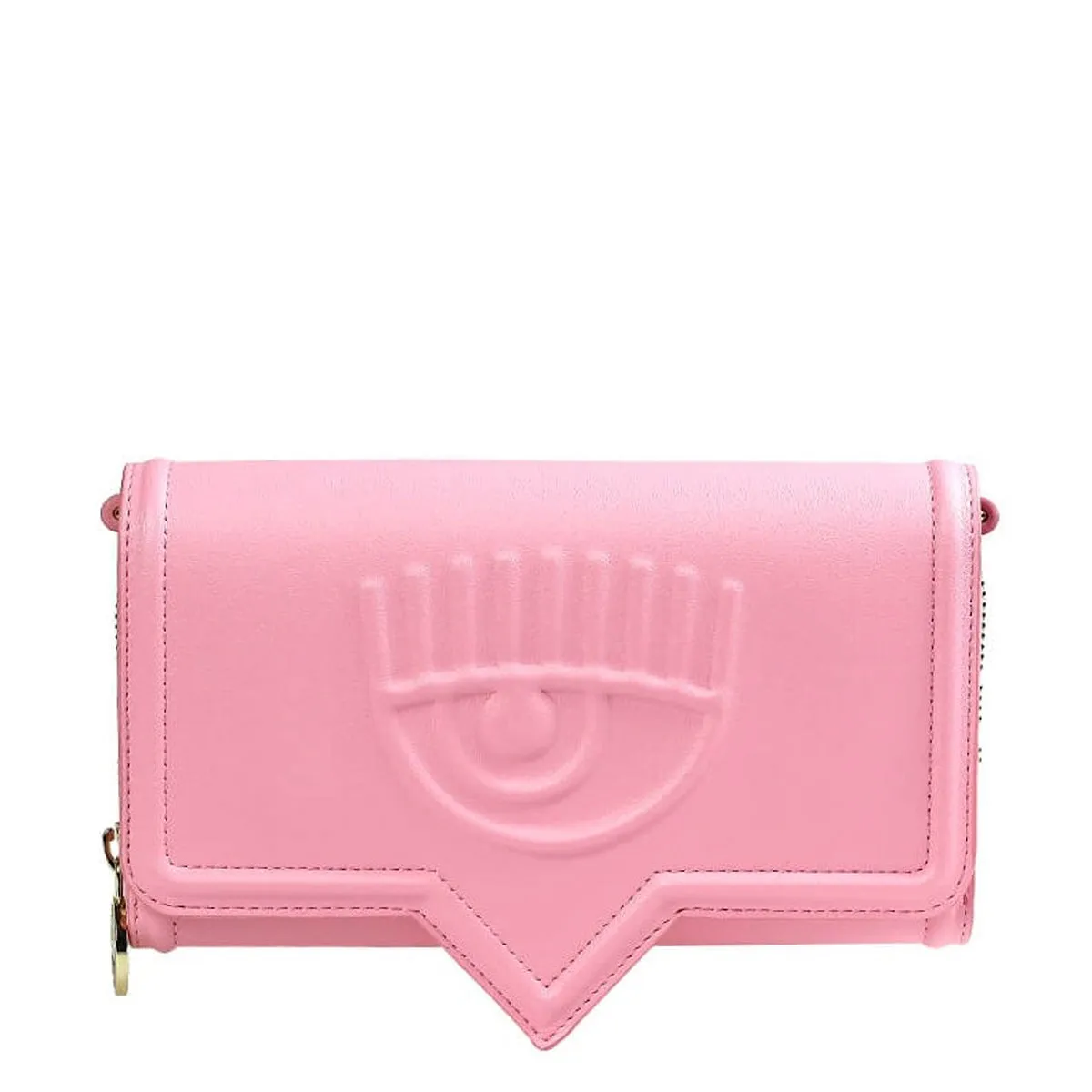 Chiara Ferragni Eyelike Embossed Chain-Link Clutch Bag