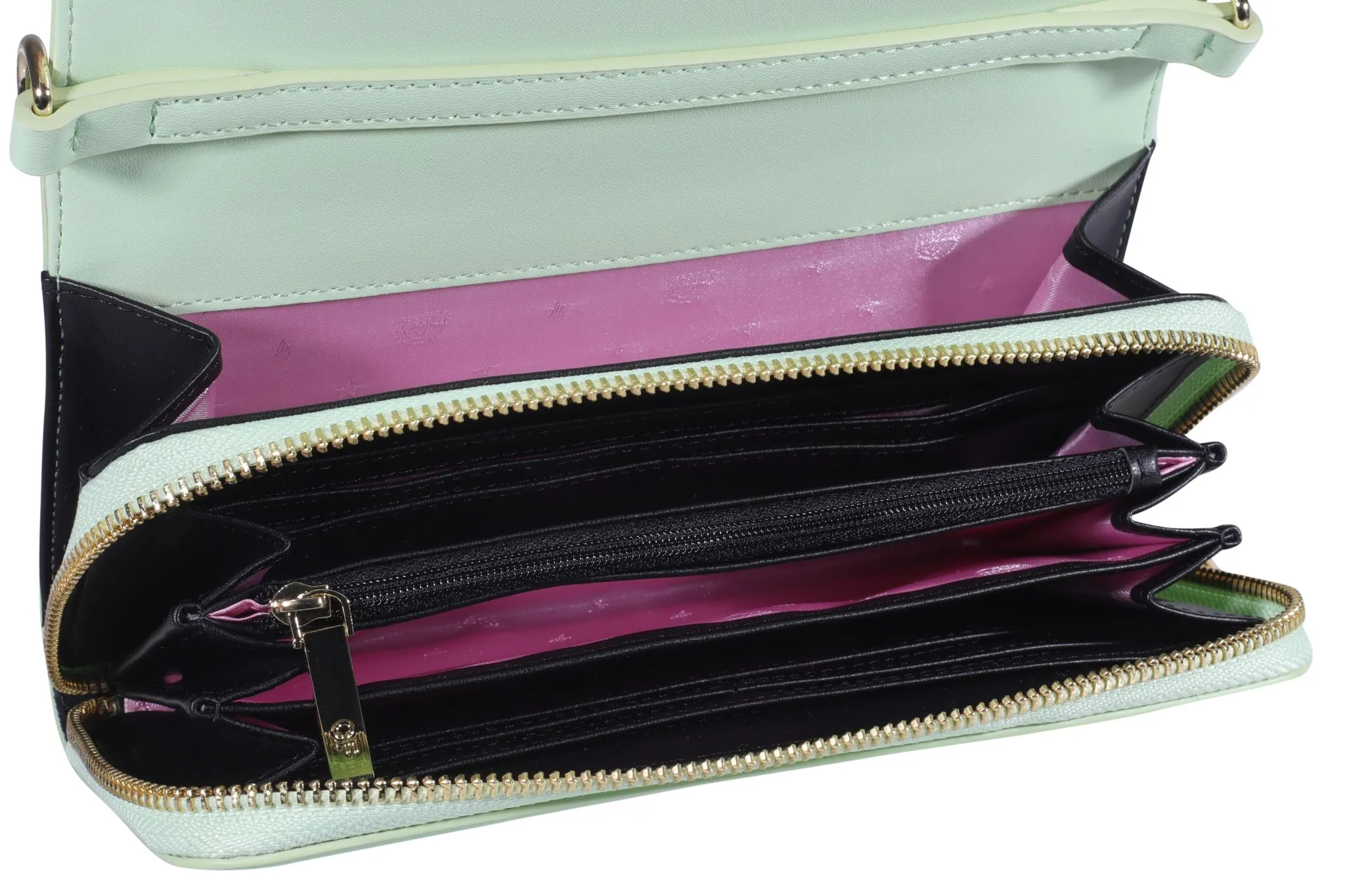 Chiara Ferragni Eyelike Embossed Chain-Link Clutch Bag