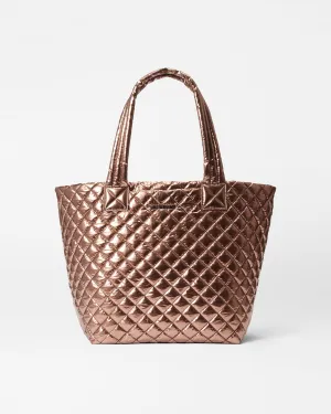 Copper Metallic Lacquer Medium Metro Tote Deluxe
