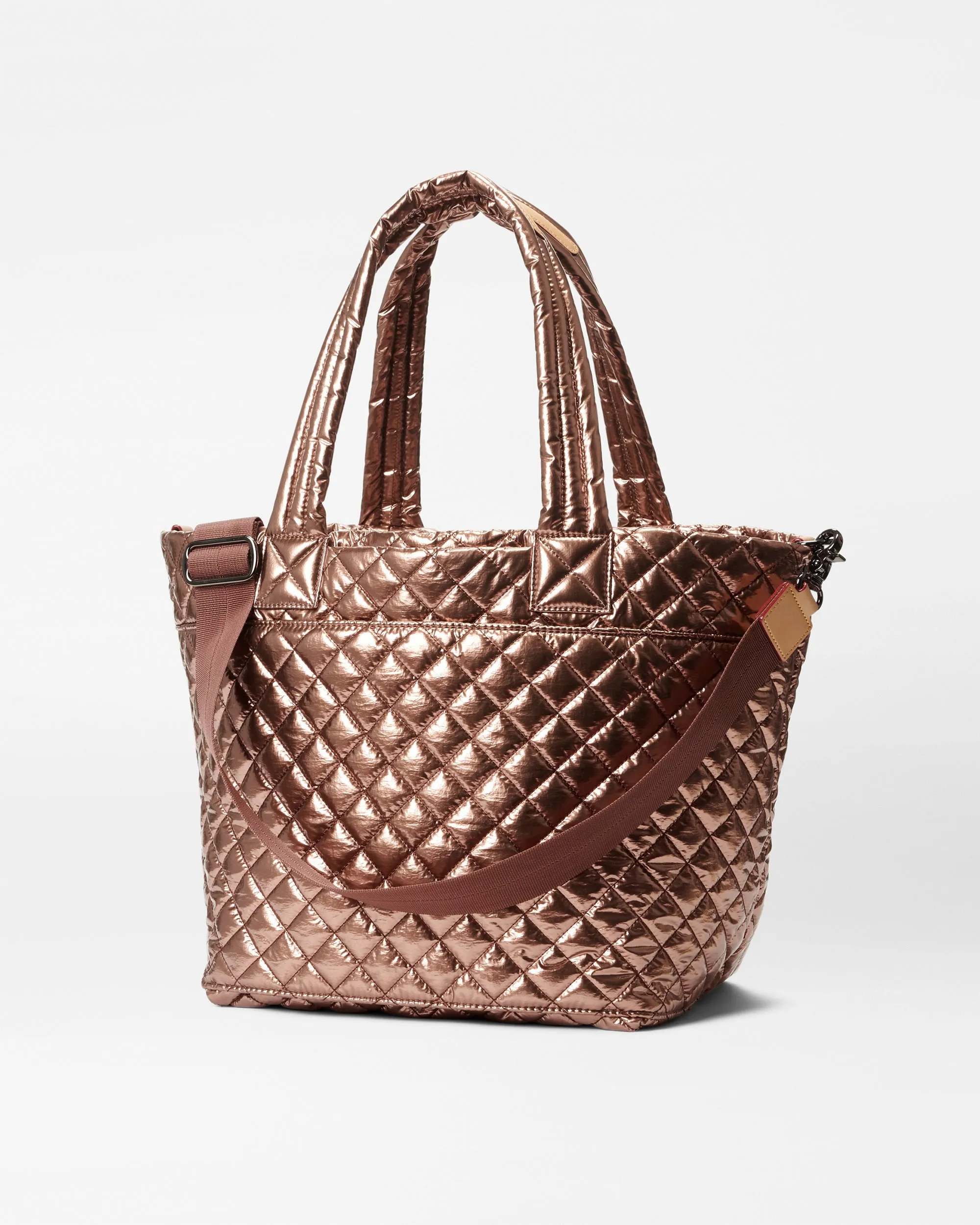 Copper Metallic Lacquer Medium Metro Tote Deluxe