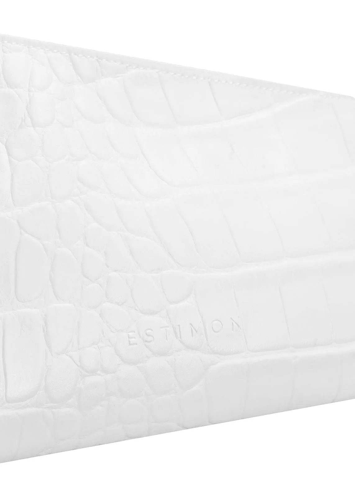 Corn Leather Vegan Baguette Bag | White Croco