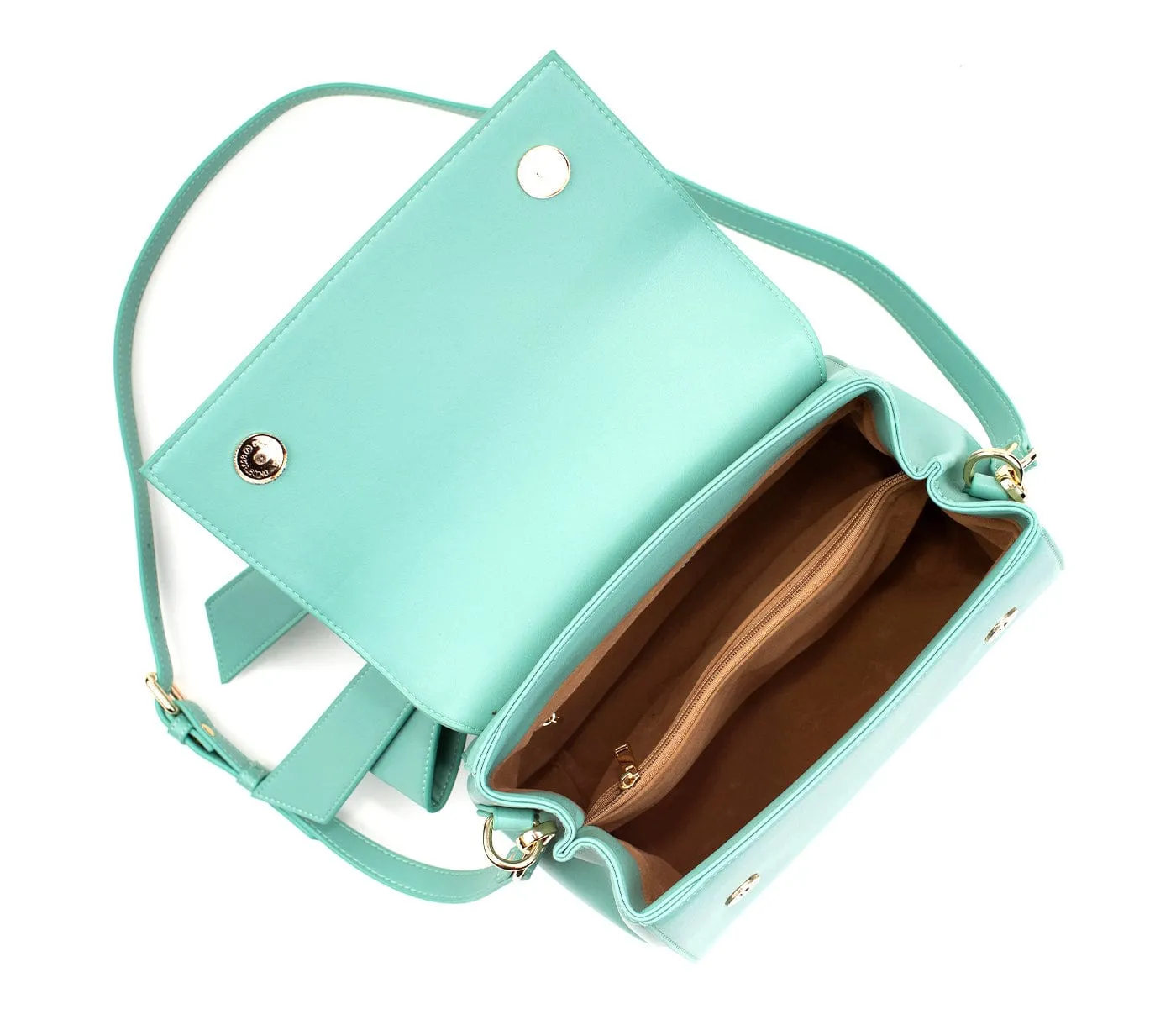 Cottontail Vegan Leather Handbag | Cyan