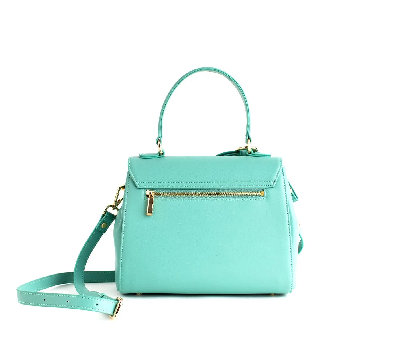 Cottontail Vegan Leather Handbag | Cyan