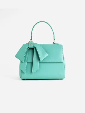 Cottontail Vegan Leather Handbag | Cyan
