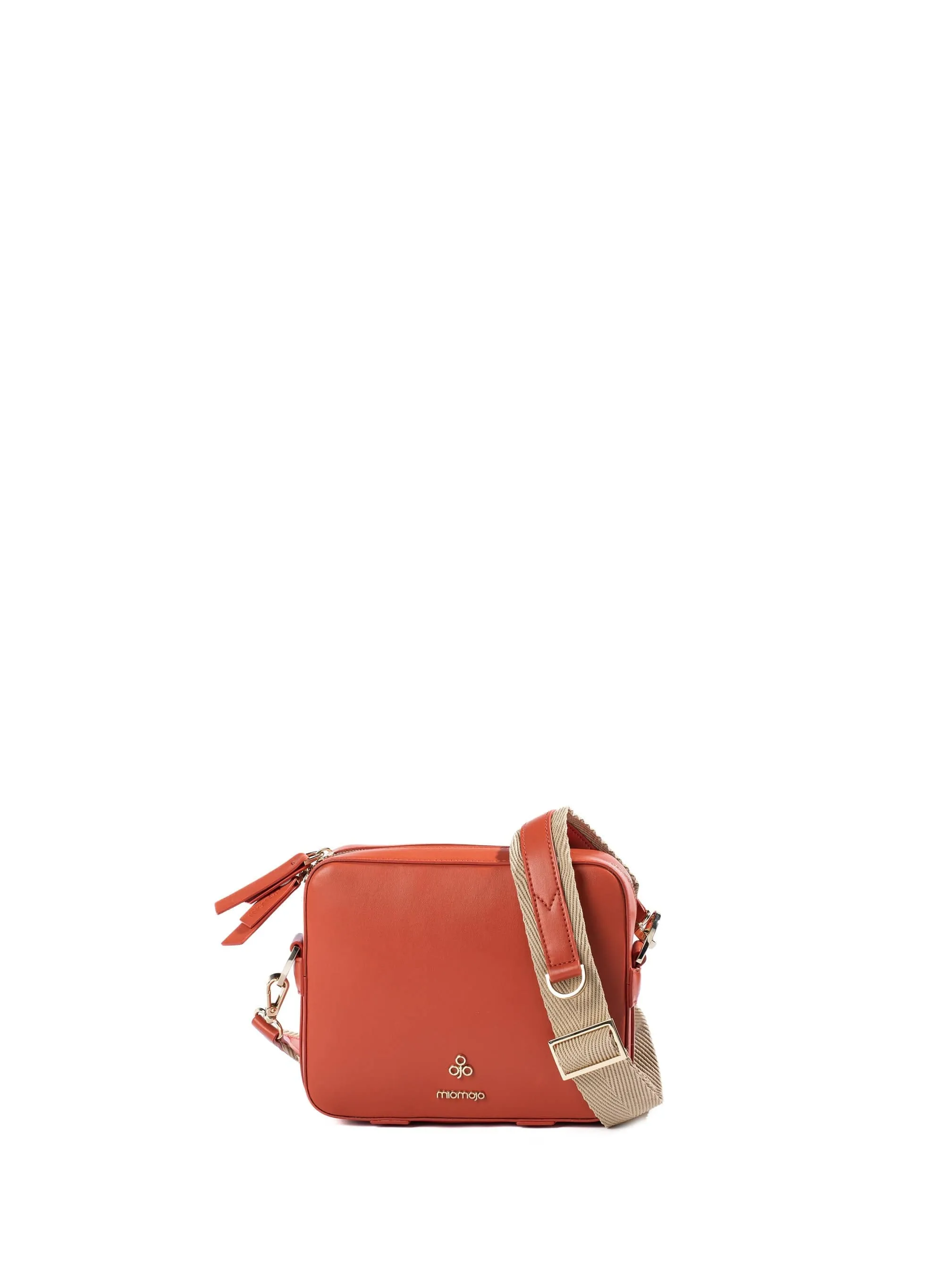 Dalila Apple Leather Vegan Crossbody Bag | Orange
