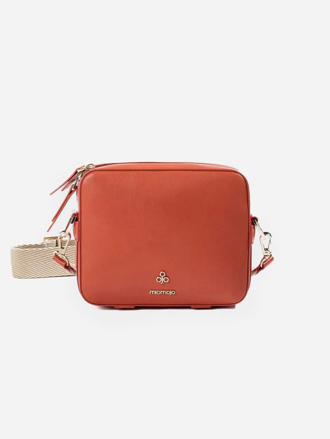 Dalila Apple Leather Vegan Crossbody Bag | Orange