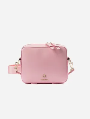 Dalila Apple Leather Vegan Crossbody Bag | Pink