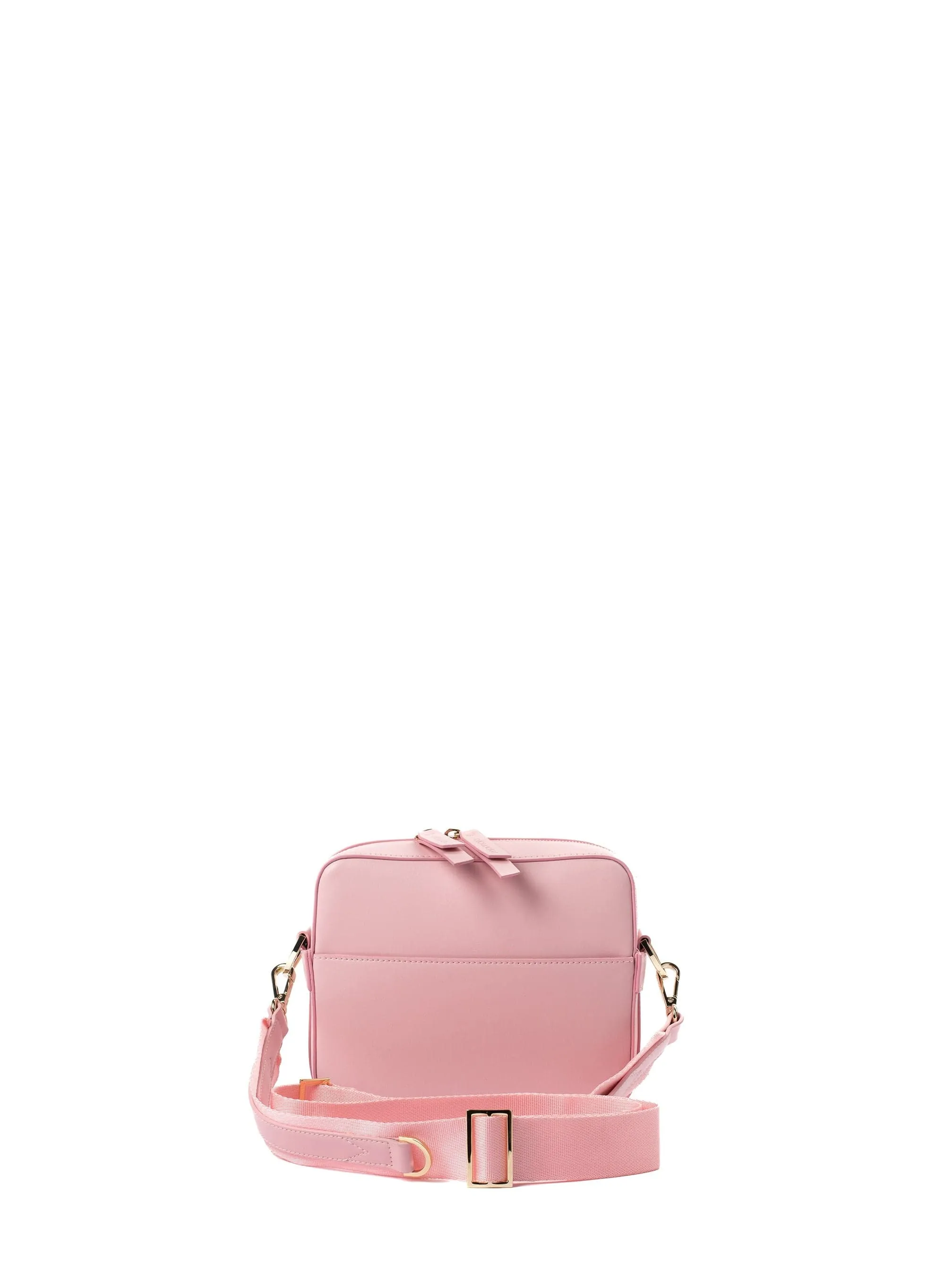 Dalila Apple Leather Vegan Crossbody Bag | Pink