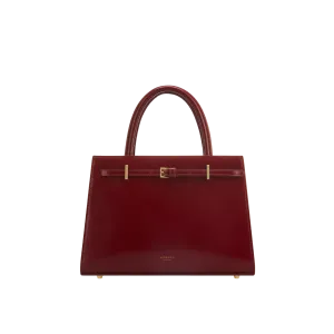 Dark Cherry Book Leather Tote Bag 25(Low Stock)