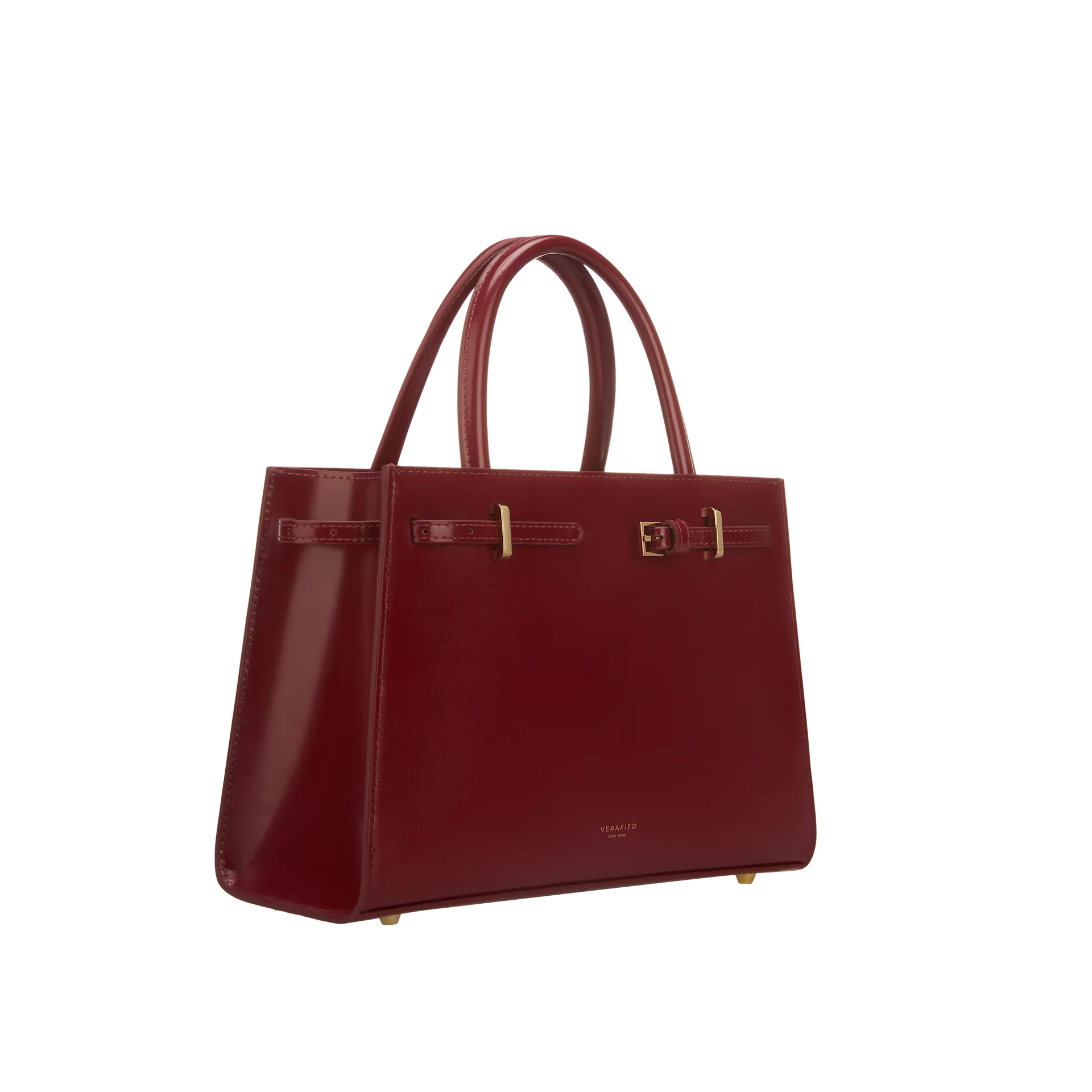 Dark Cherry Book Leather Tote Bag 25(Low Stock)
