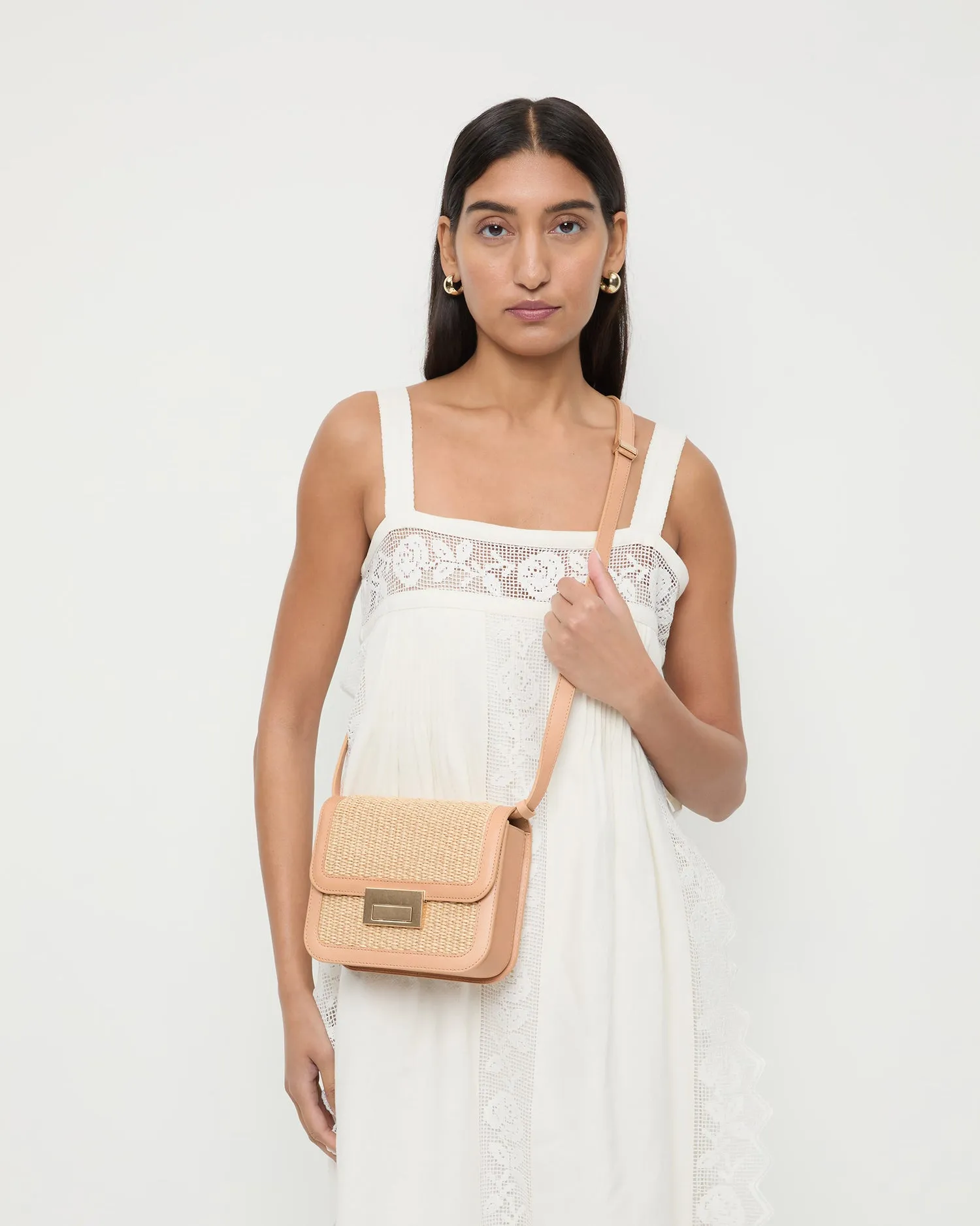 Desi Natural Straw Crossbody Bag