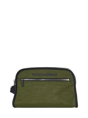 Dsquared2 Logo Embroidered Zipped Wash Bag
