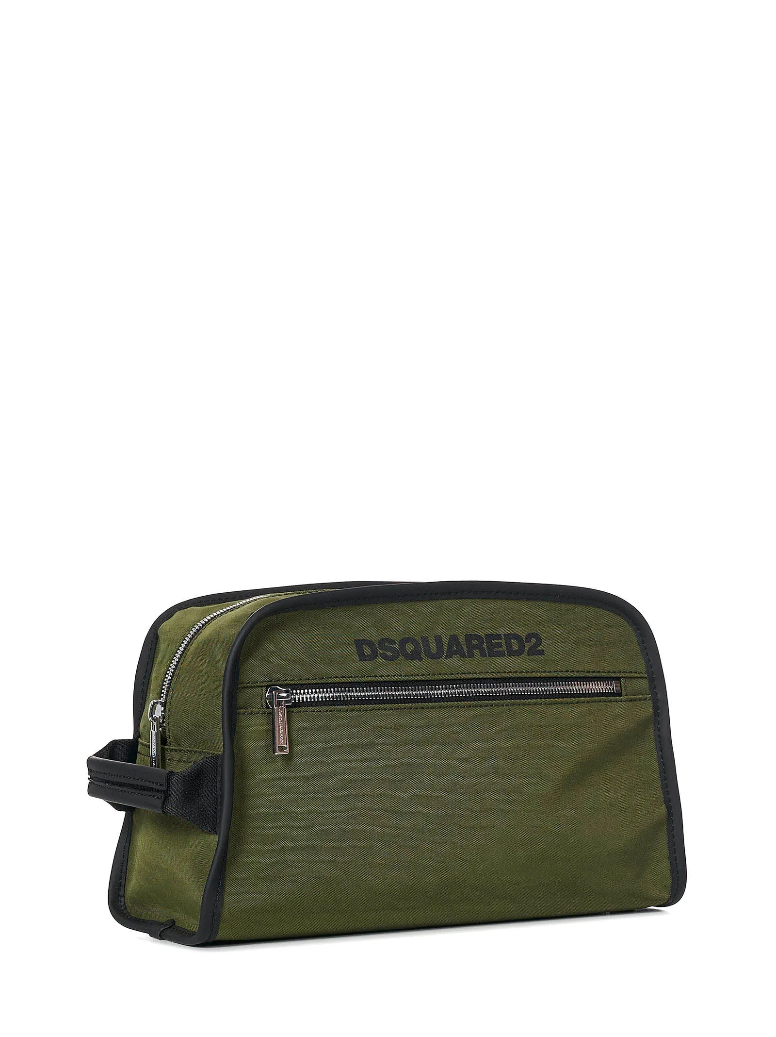 Dsquared2 Logo Embroidered Zipped Wash Bag
