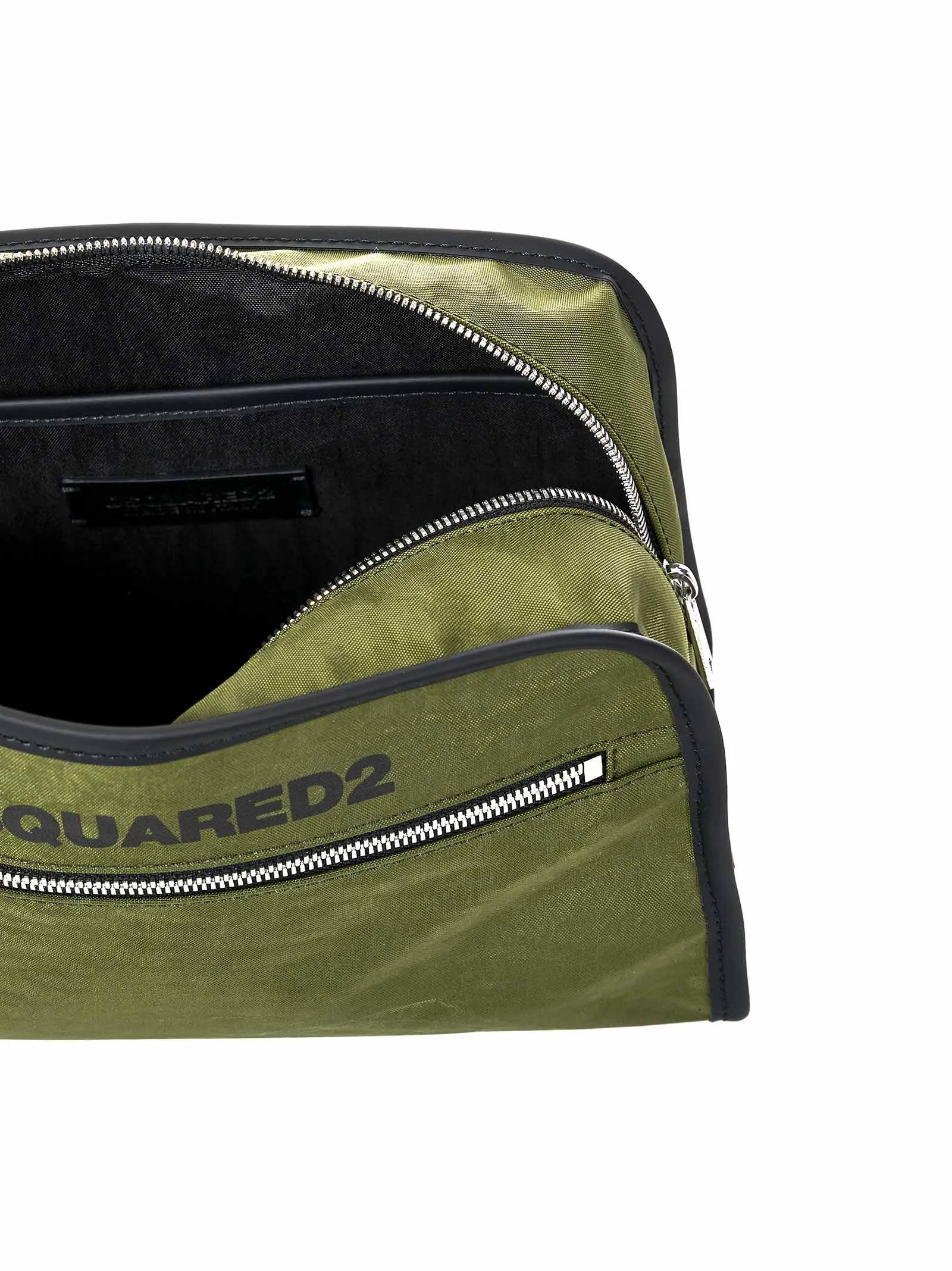 Dsquared2 Logo Embroidered Zipped Wash Bag