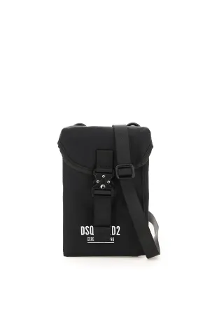 Dsquared2 Logo Printed Buckle Fastened Crossbody Bag