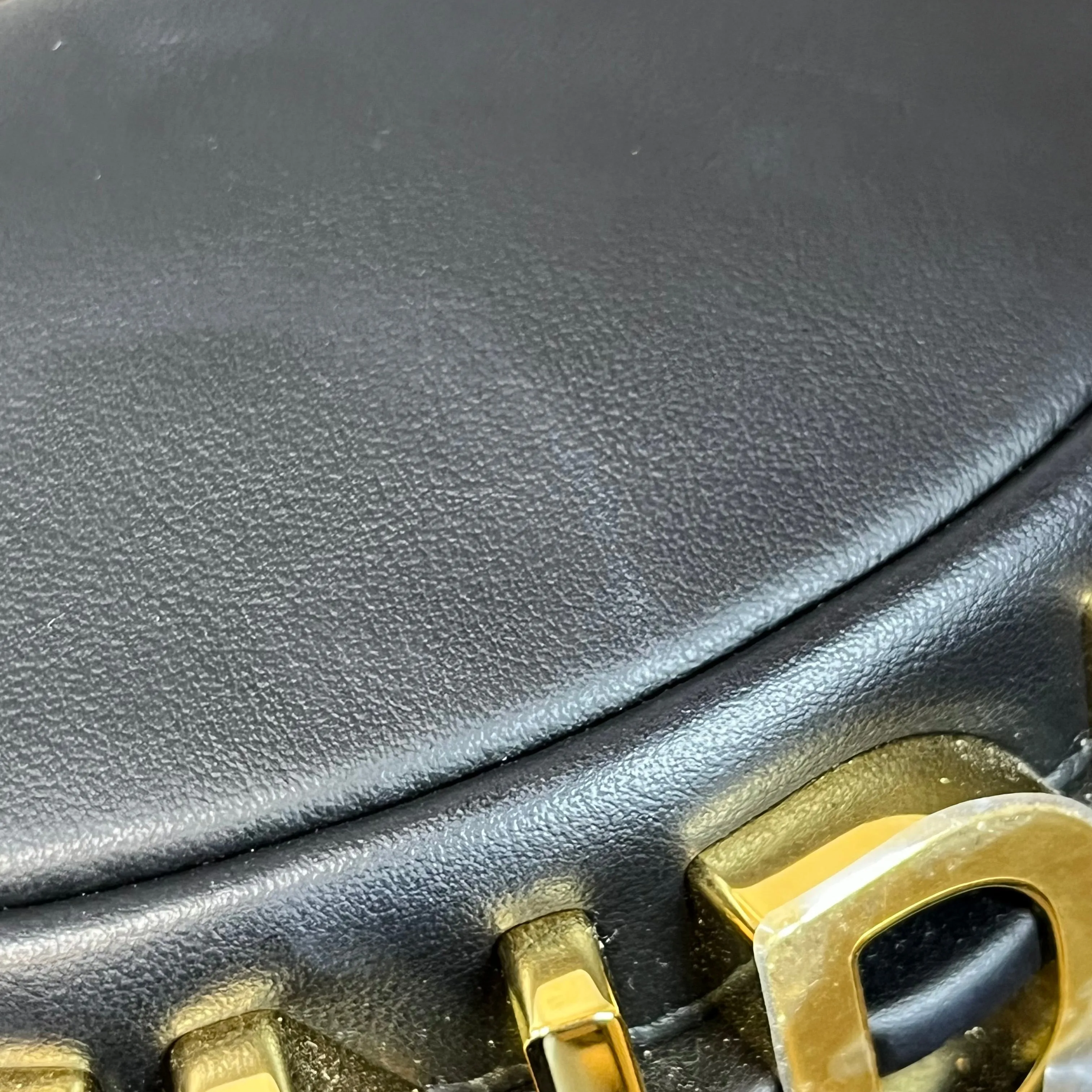FENDI Fendigraphy Nano Black Leather Hobo Charm Bag