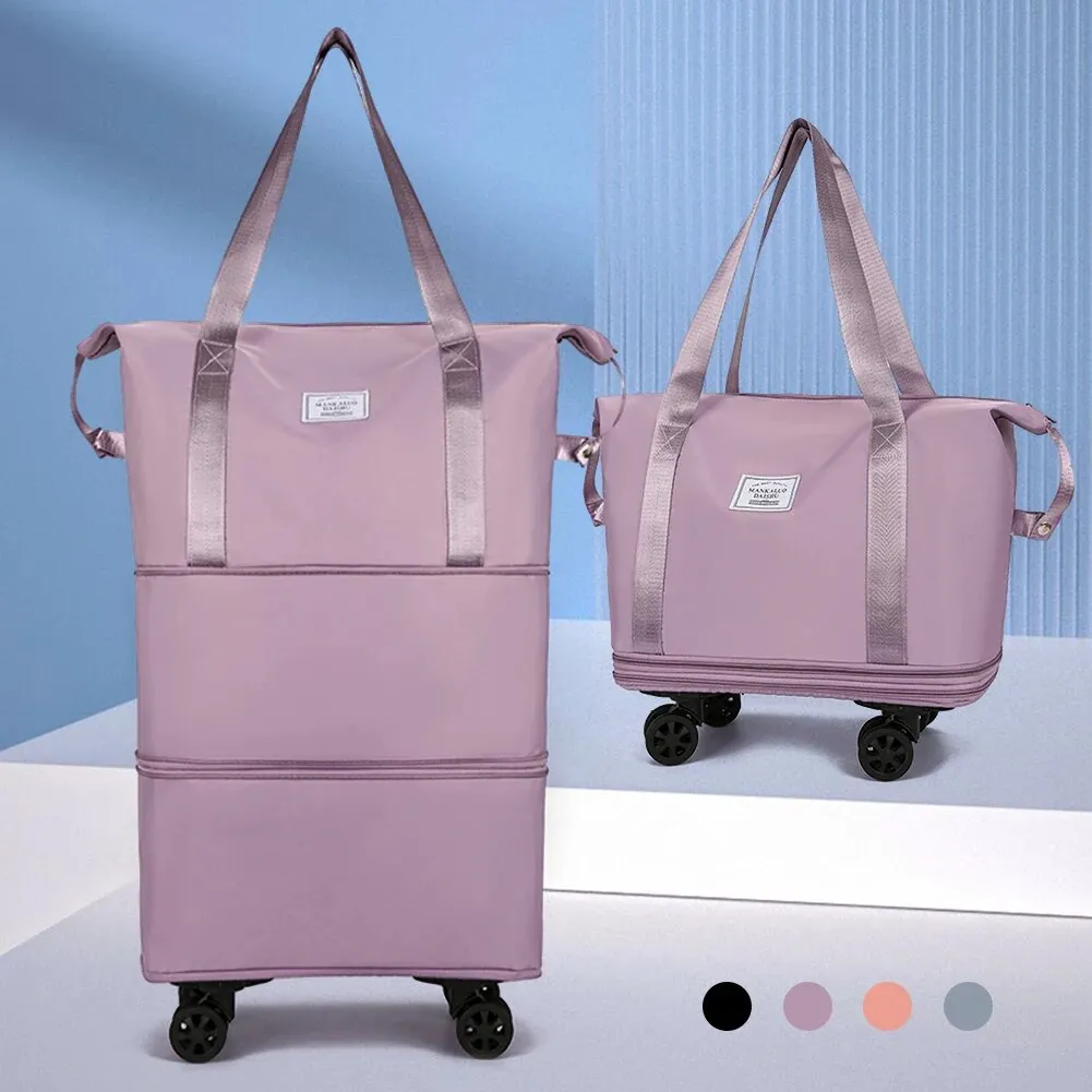 Folding Luggage Bags Expandable Rolling Duffle Pack with Wheel