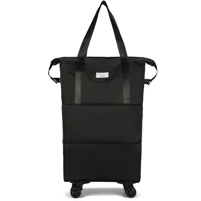 Folding Luggage Bags Expandable Rolling Duffle Pack with Wheel