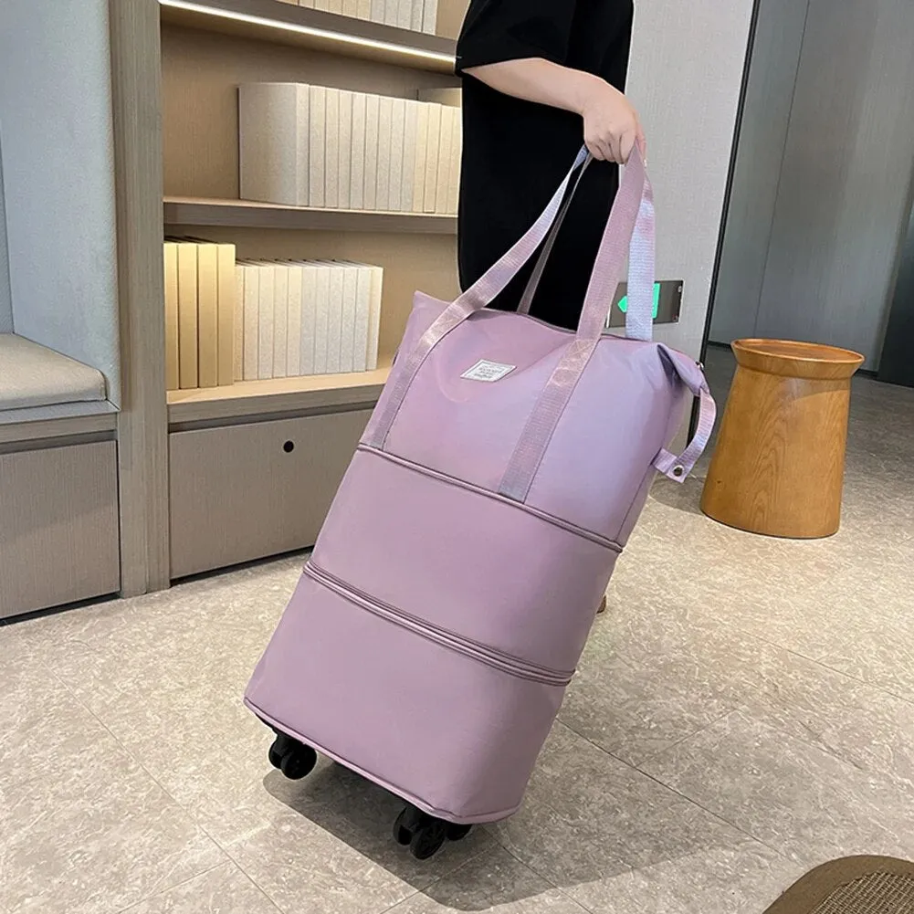 Folding Luggage Bags Expandable Rolling Duffle Pack with Wheel